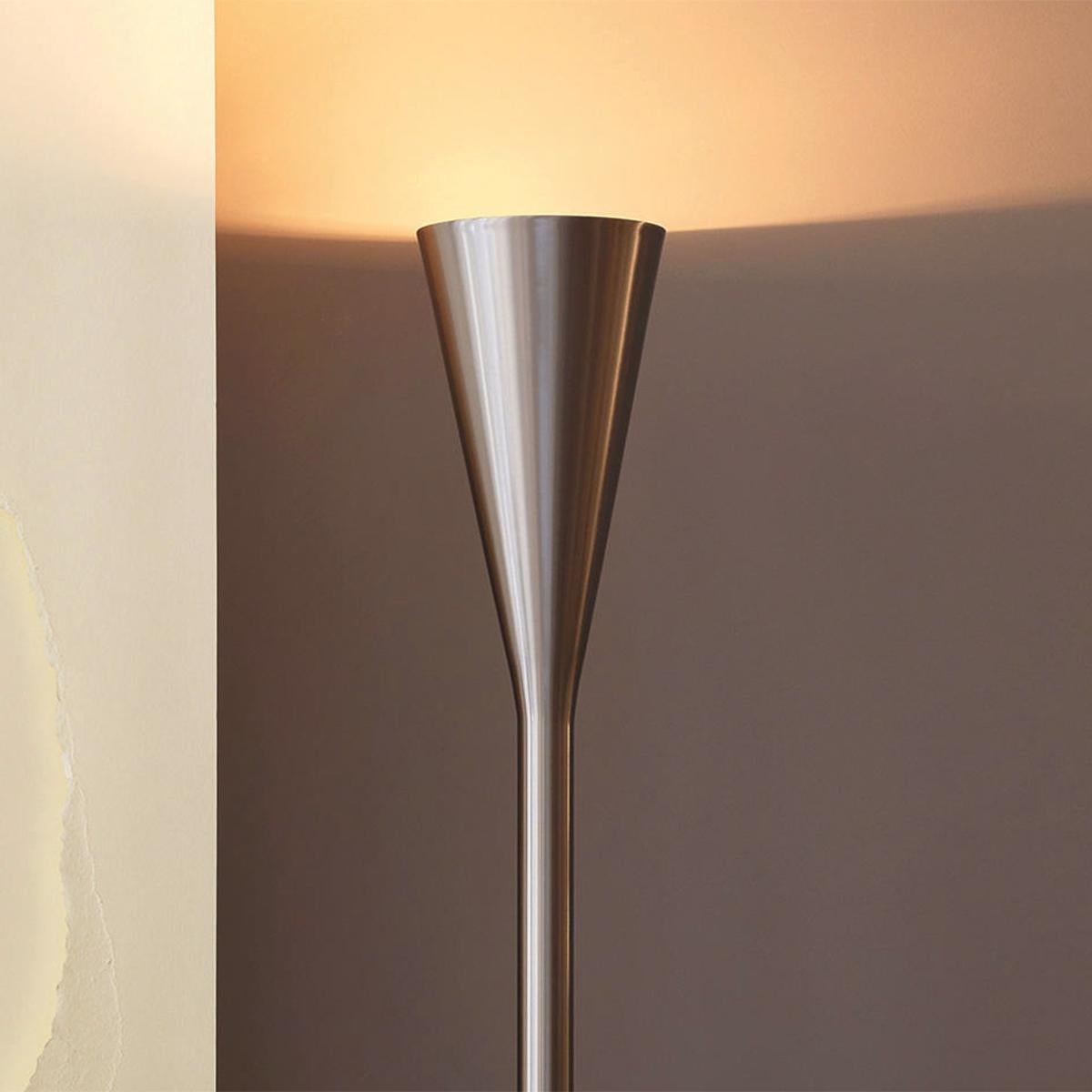 Painted Tulipe Nickel Floor Lamp For Sale