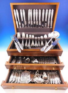 Servizio di posate Tulipe Tulip by Boulenger in argento 950 francese 214 pezzi