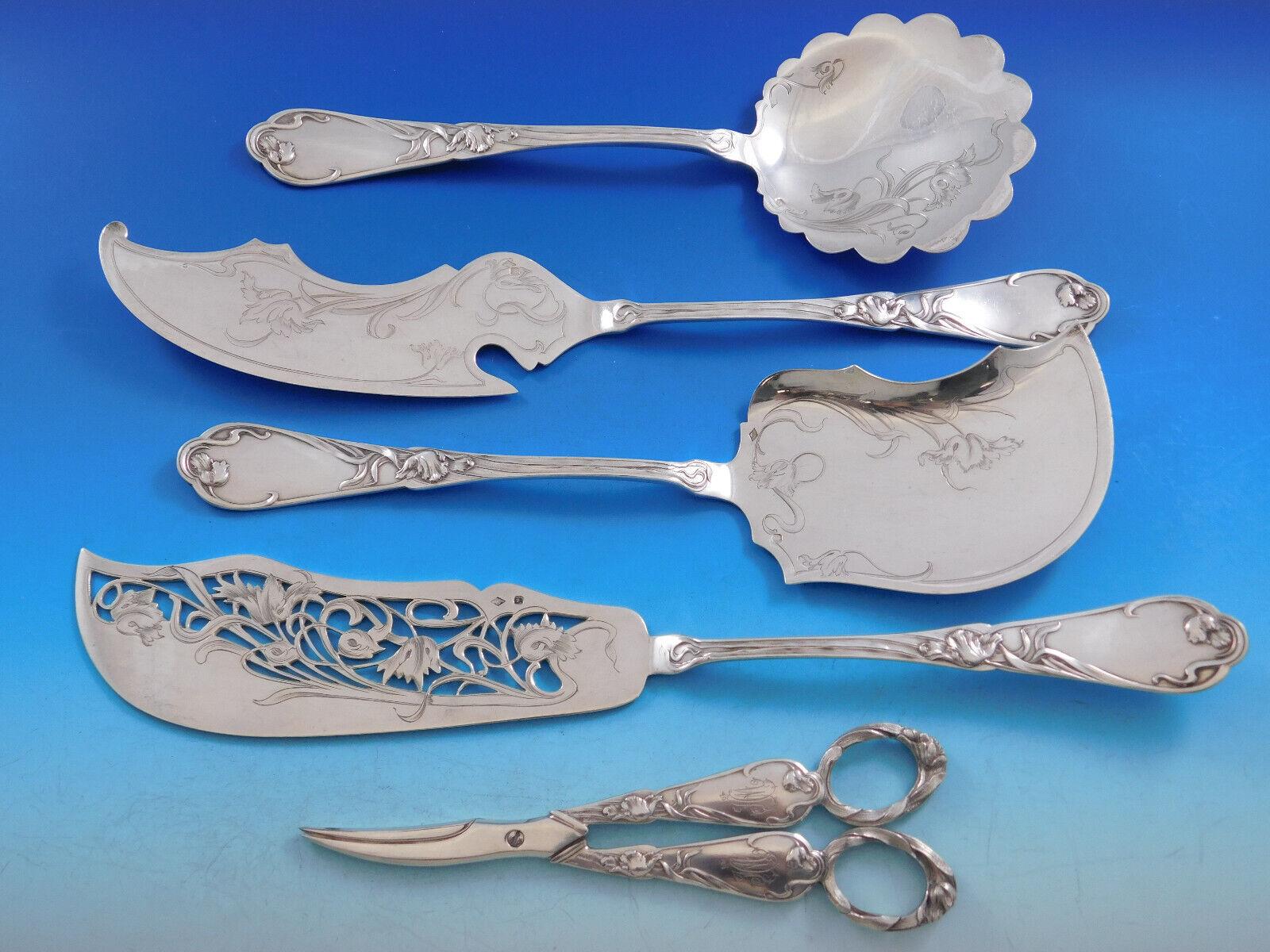 Servizio di posate Tulipe Tulip by Boulenger in argento 950 francese 214 pezzi in vendita 1