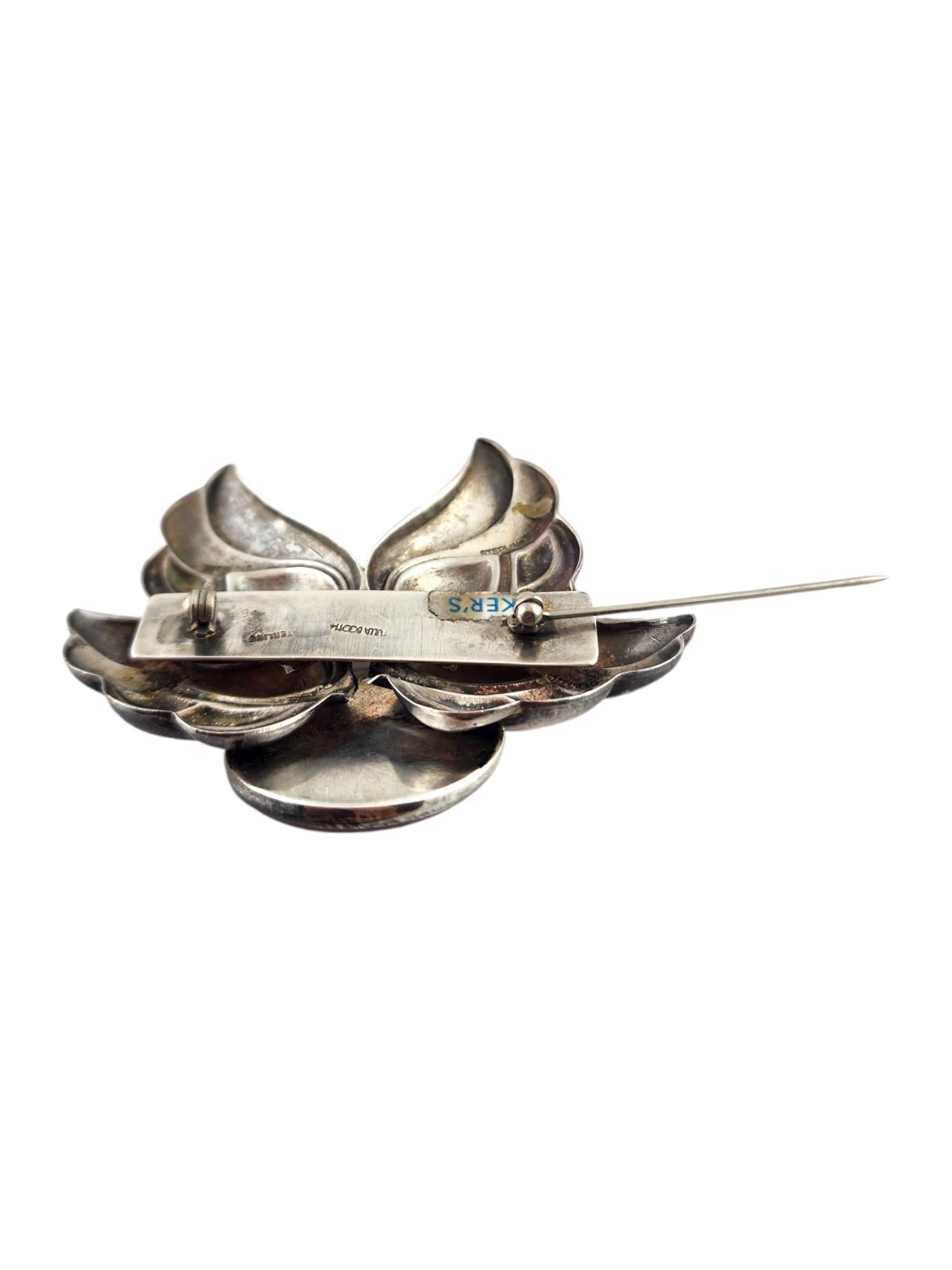 Tulla Booth Sterling Silver Red and Purple Cabochon Stone Brooch/Pin #18444 For Sale 2
