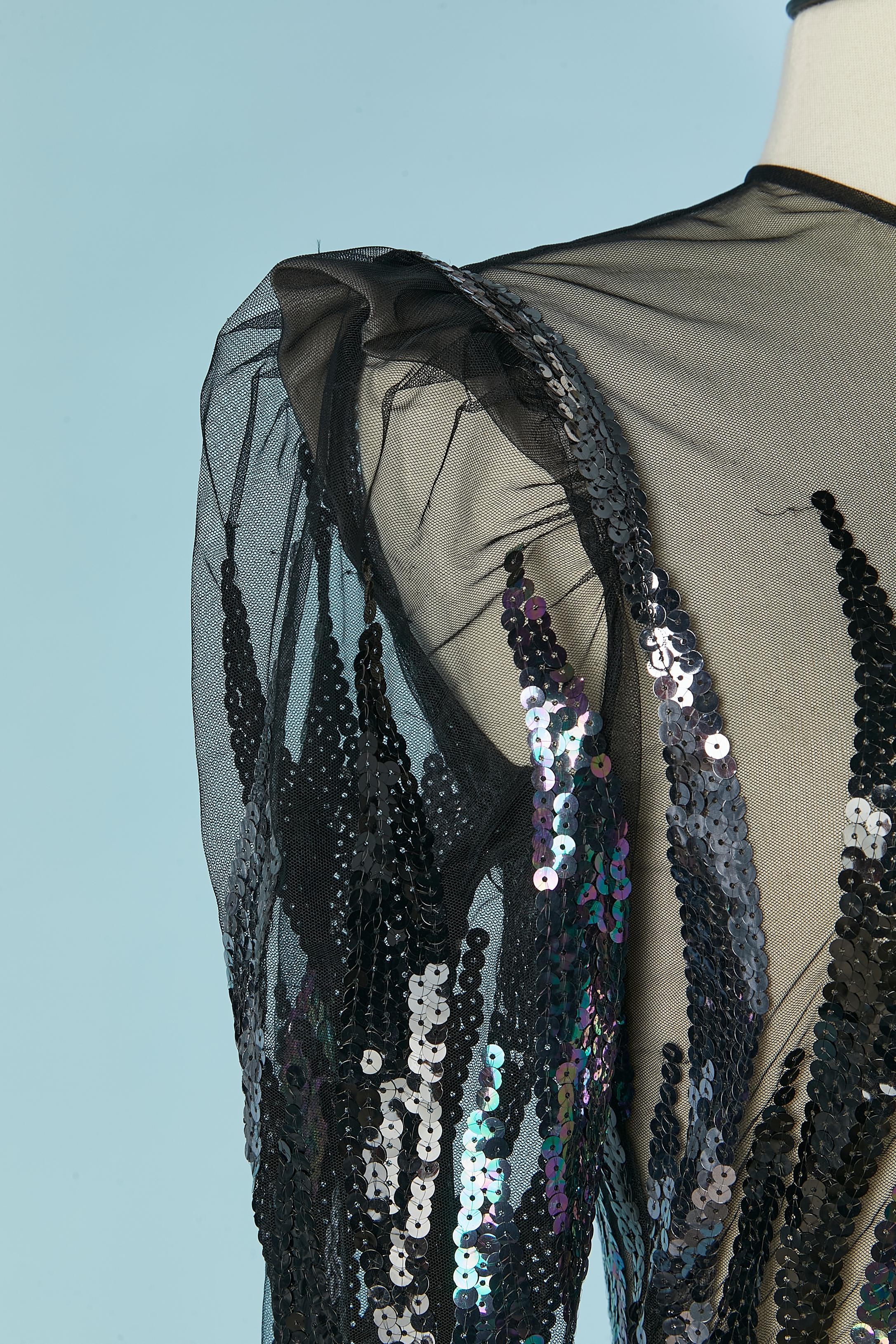 Women's Tulle and sequin cocktail dress Circa 1980's For Sale