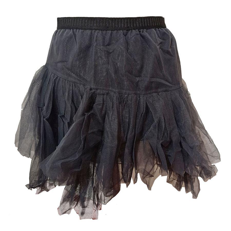 Missing composition tag Tulle Black color Flounced Elastic waist Total length cm 50 (1968 inches) Waist cm 34 (1338 inches) extensible
