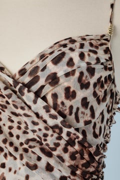 Tulle stretch jersey leopard printed dress Roberto Cavalli" Class"