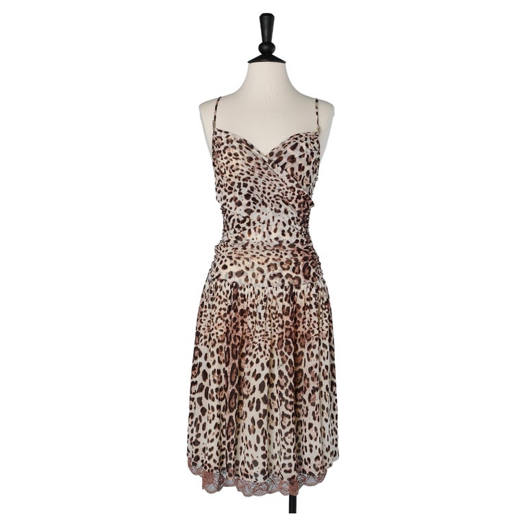 Tulle stretch jersey leopard printed dress Roberto Cavalli" Class" For Sale at 1stDibs Tulle stretch jersey leopard printed dress Roberto Cavalli" Class" For Sale at 1stDibs