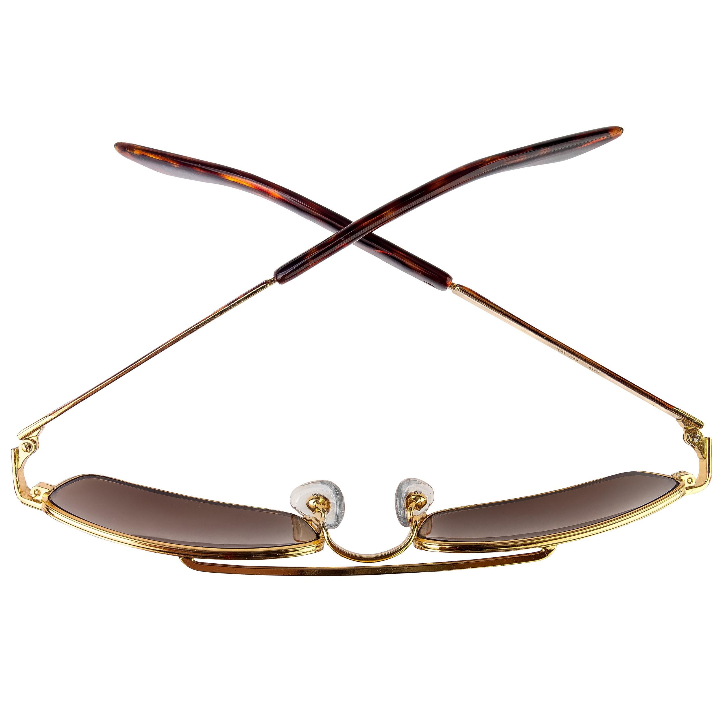 Brown Tullio Abbate Aviator Sunglasses For Sale