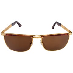 Tullio Abbate Gold Square Sunglasses