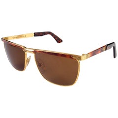 Tullio Abbate Gold Square Sunglasses 
