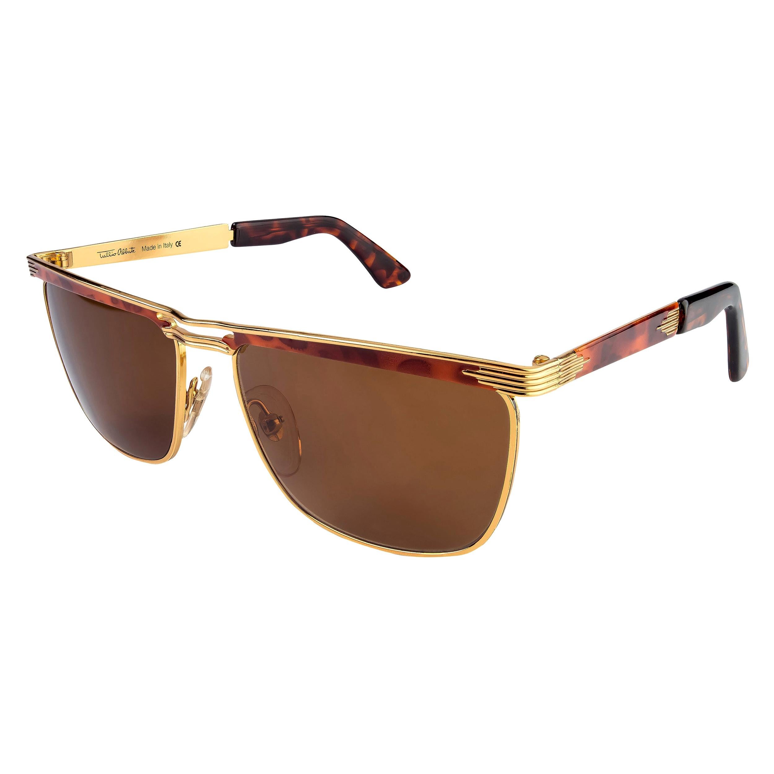 Tullio Abbate Gold Square Sunglasses 