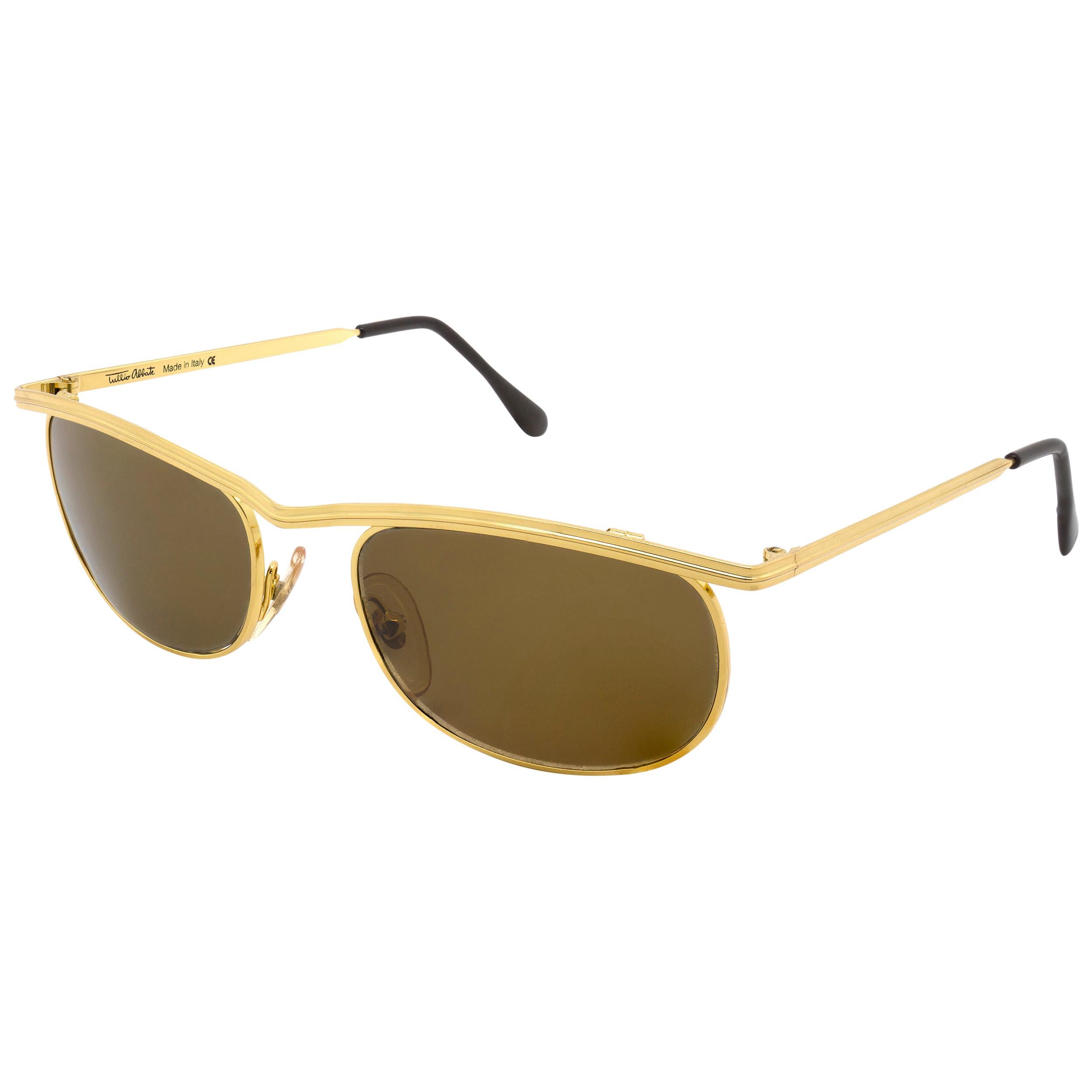 Tullio Abbate gold sunglasses 80s