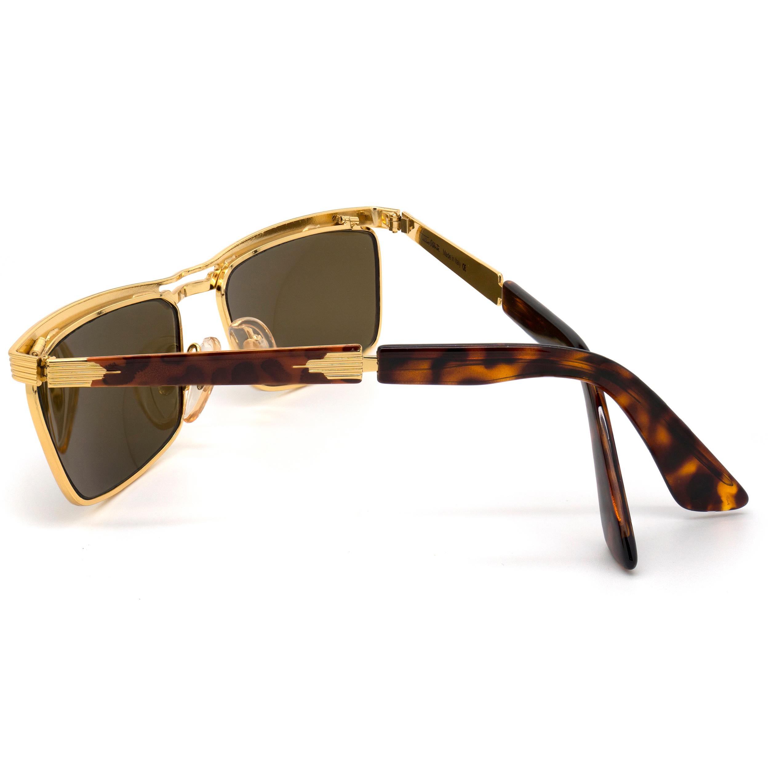 Brown Tullio Abbate Rectangular Sunglasses 