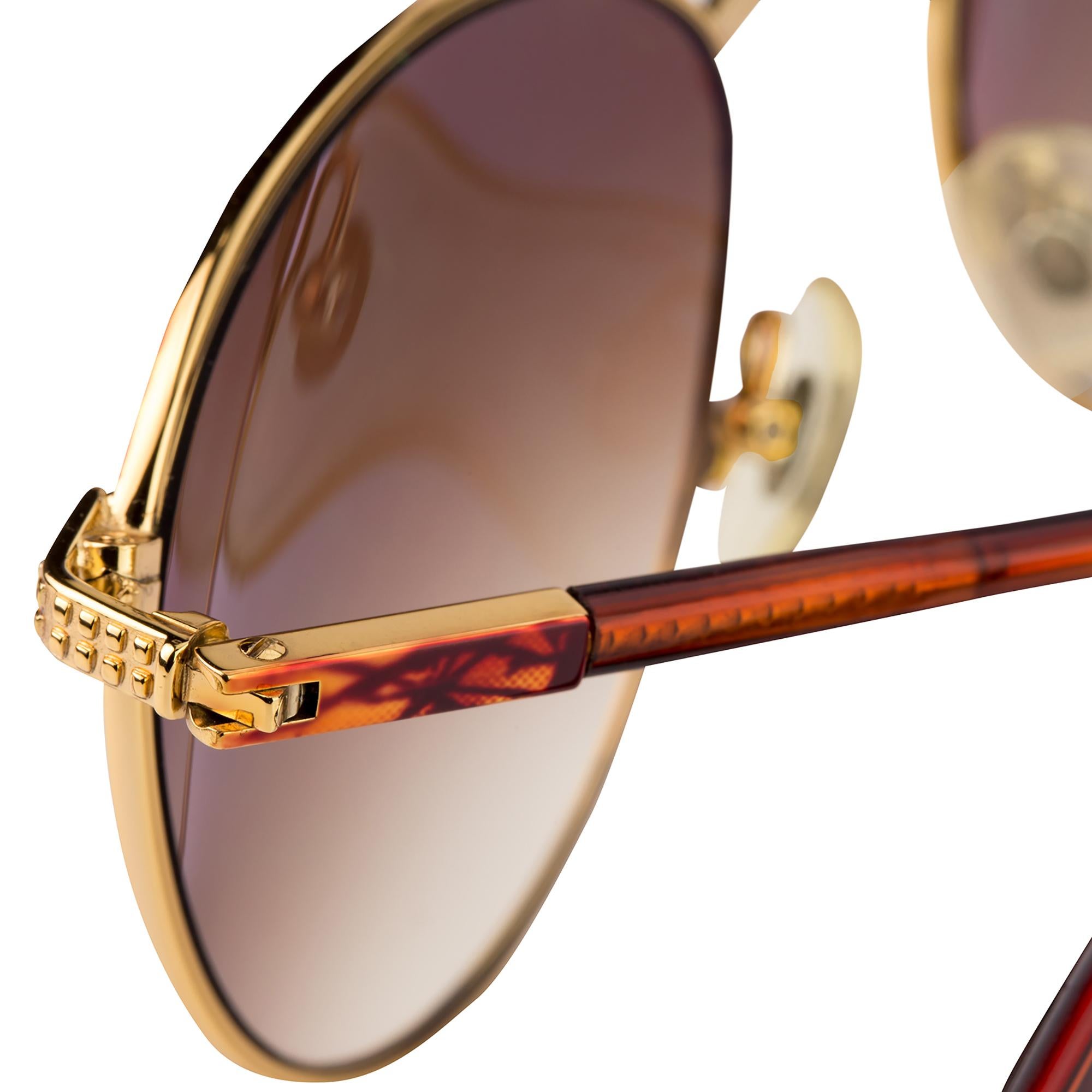 Tullio Abbate runde Vintage-Sonnenbrille für Damen oder Herren im Angebot