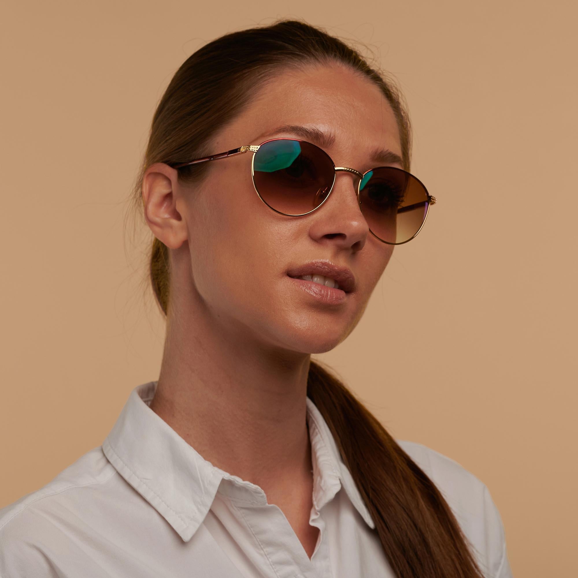 Lunettes de soleil rondes vintage Tullio Abbate en vente 1