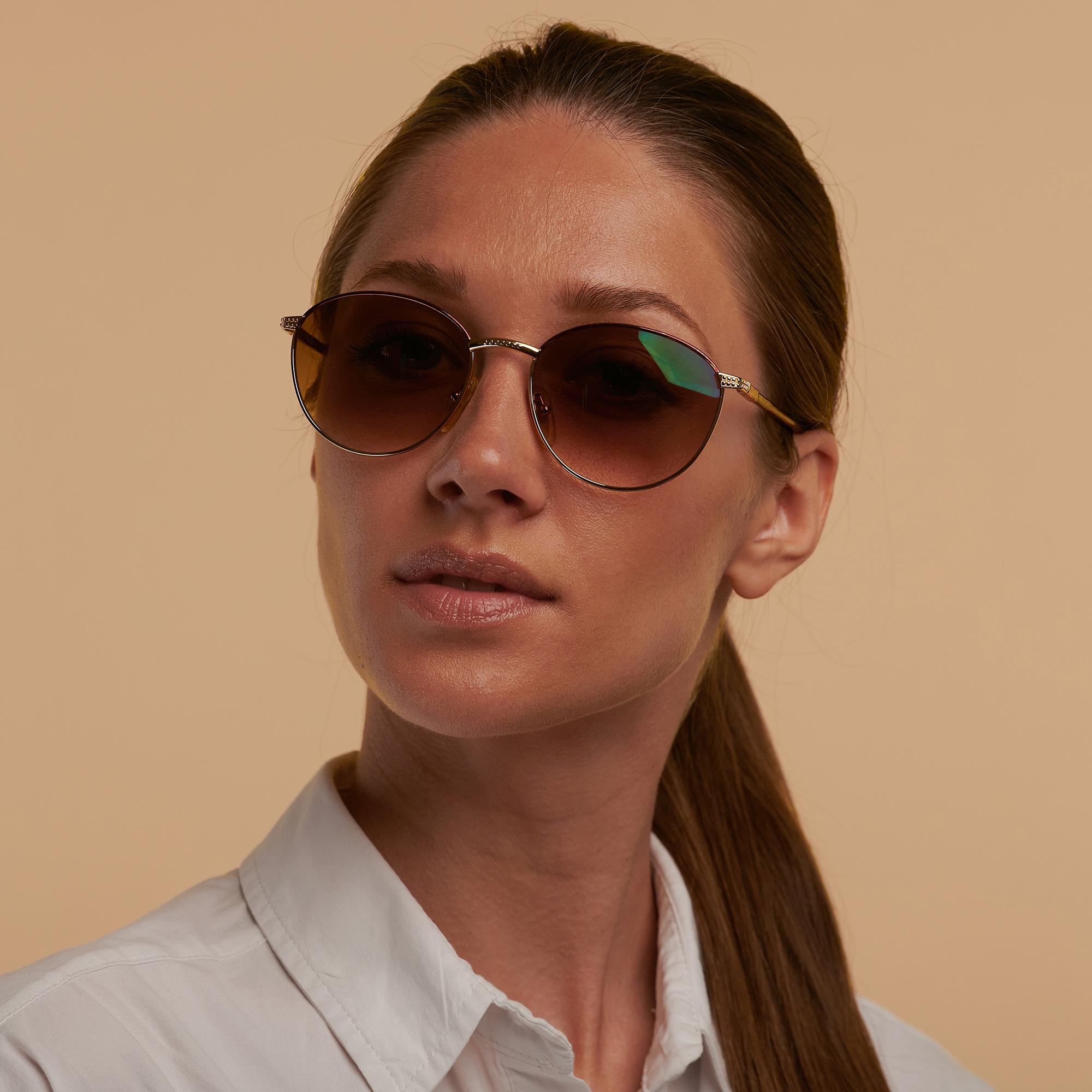 Lunettes de soleil rondes vintage Tullio Abbate en vente 2