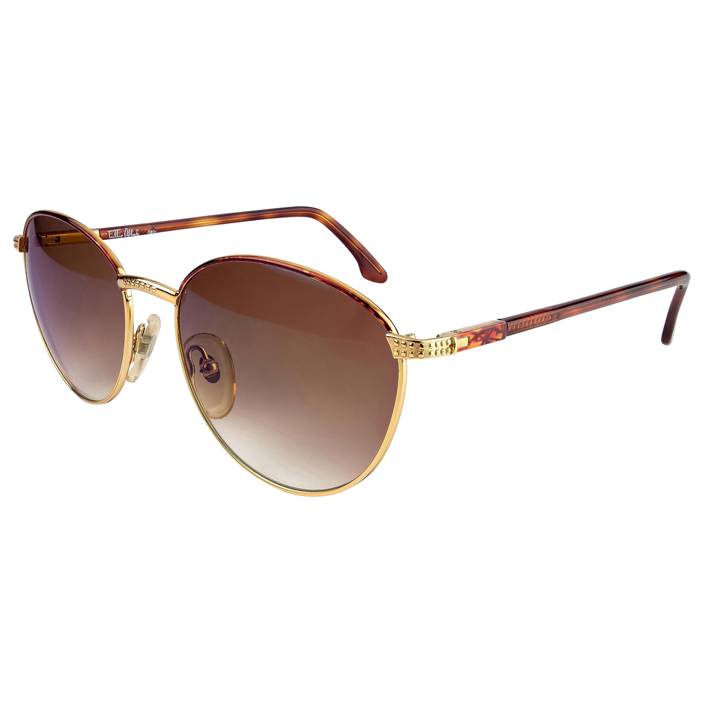 Tullio Abbate round vintage sunglasses For Sale