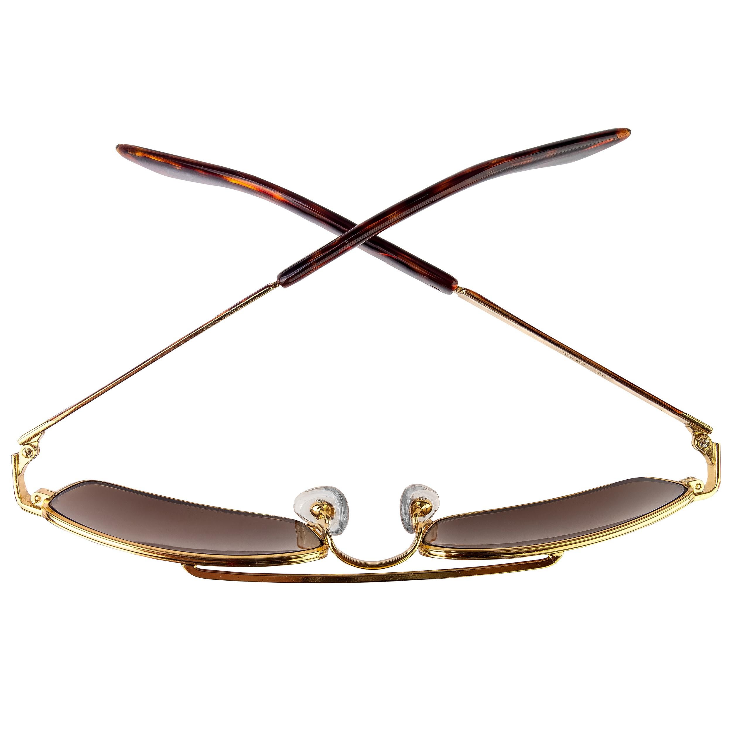 Abbate Vintage-Sonnenbrille mitbraunem Barschliff (Braun) im Angebot