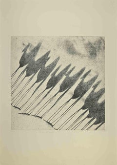 Sombra de camellos - Aguafuerte de Tullio Diamanti - 1980