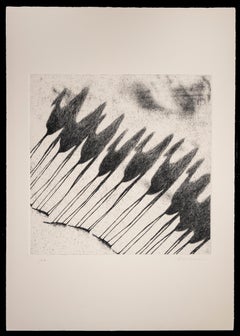 Shadow of Camels - Original Etching by Tullio Diamanti - 1980