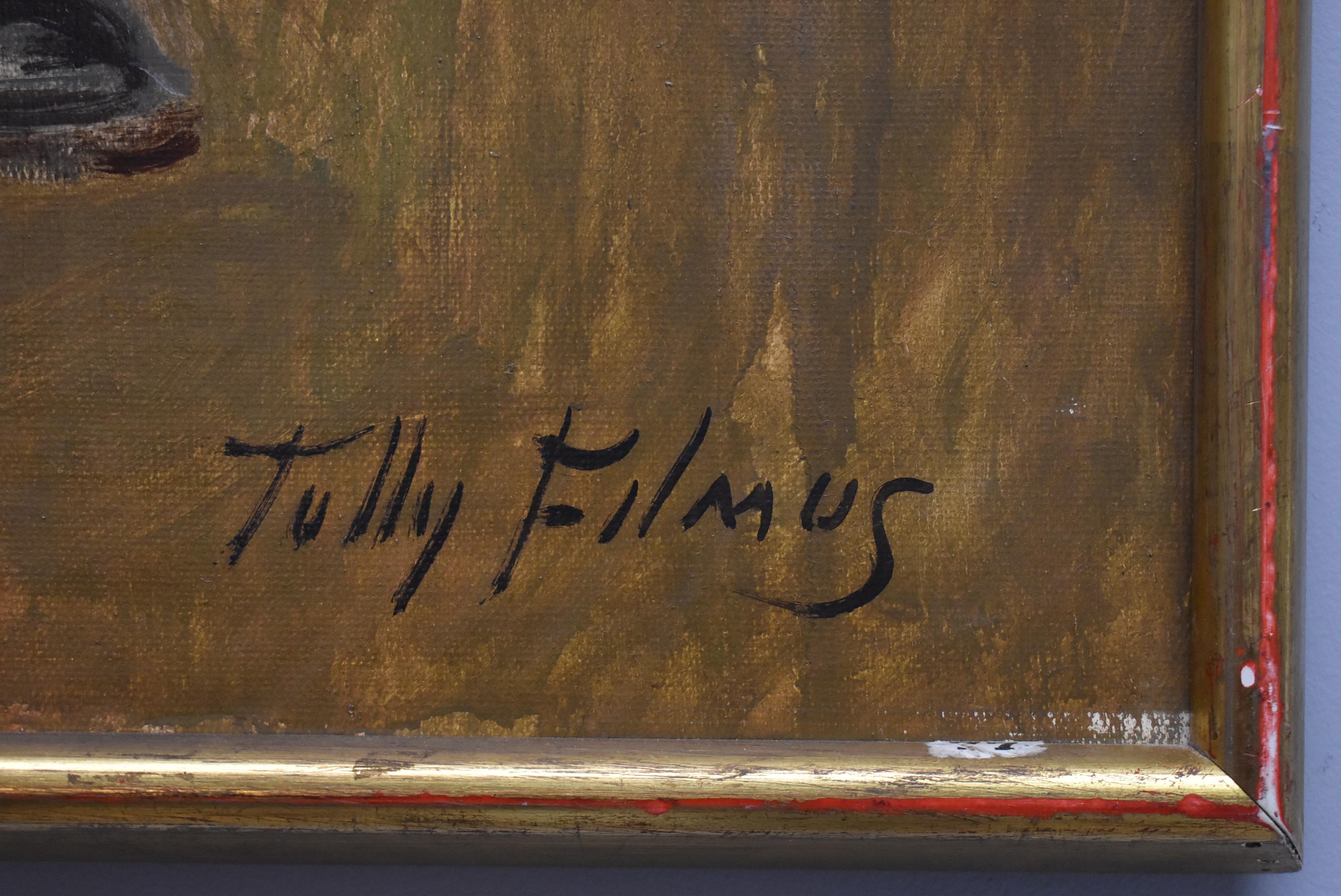 Inconnu Peinture à l'huile d'une danseuse de ballet signée Tully Filmus 1903-1998 en vente