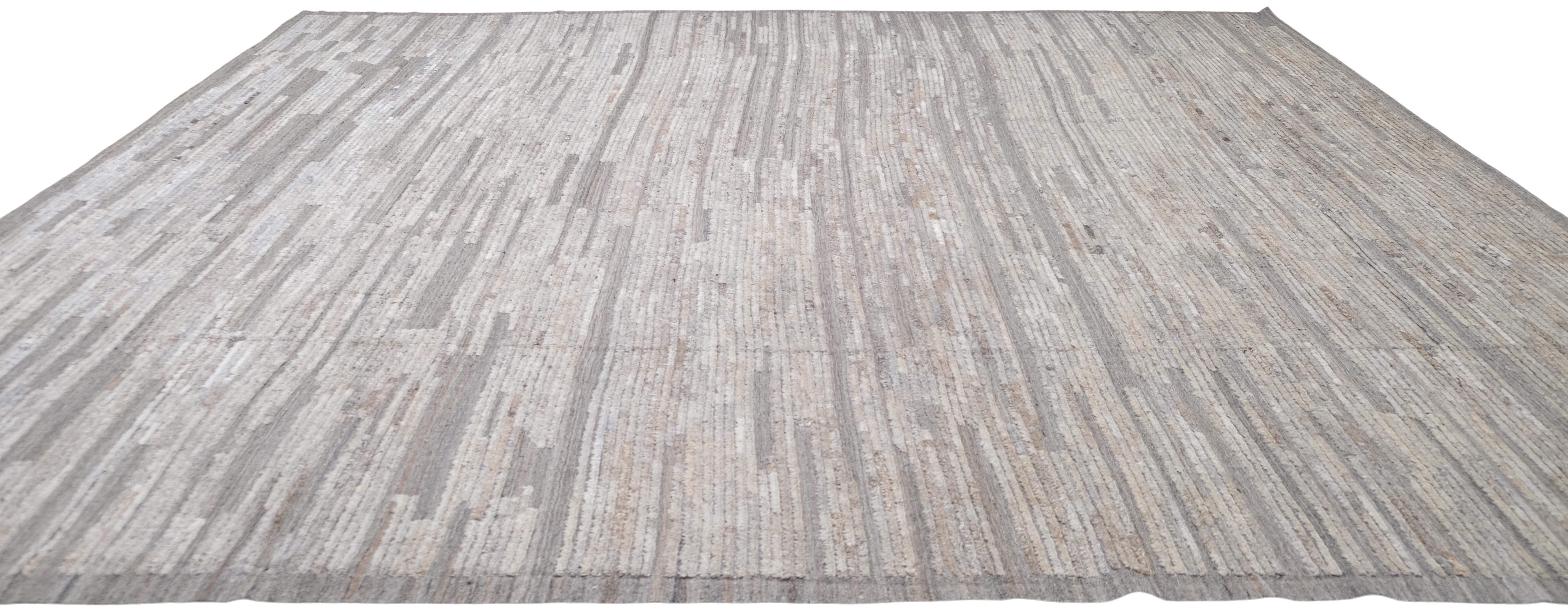 Tulu Alfombra de lana marroquí envejecida 12'9''x14'2'' Anudado a mano en venta