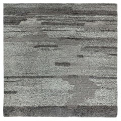 Tappeto in lana moderno astratto Tulu Nadu 'Grey Stratum' di Doris Leslie Blau