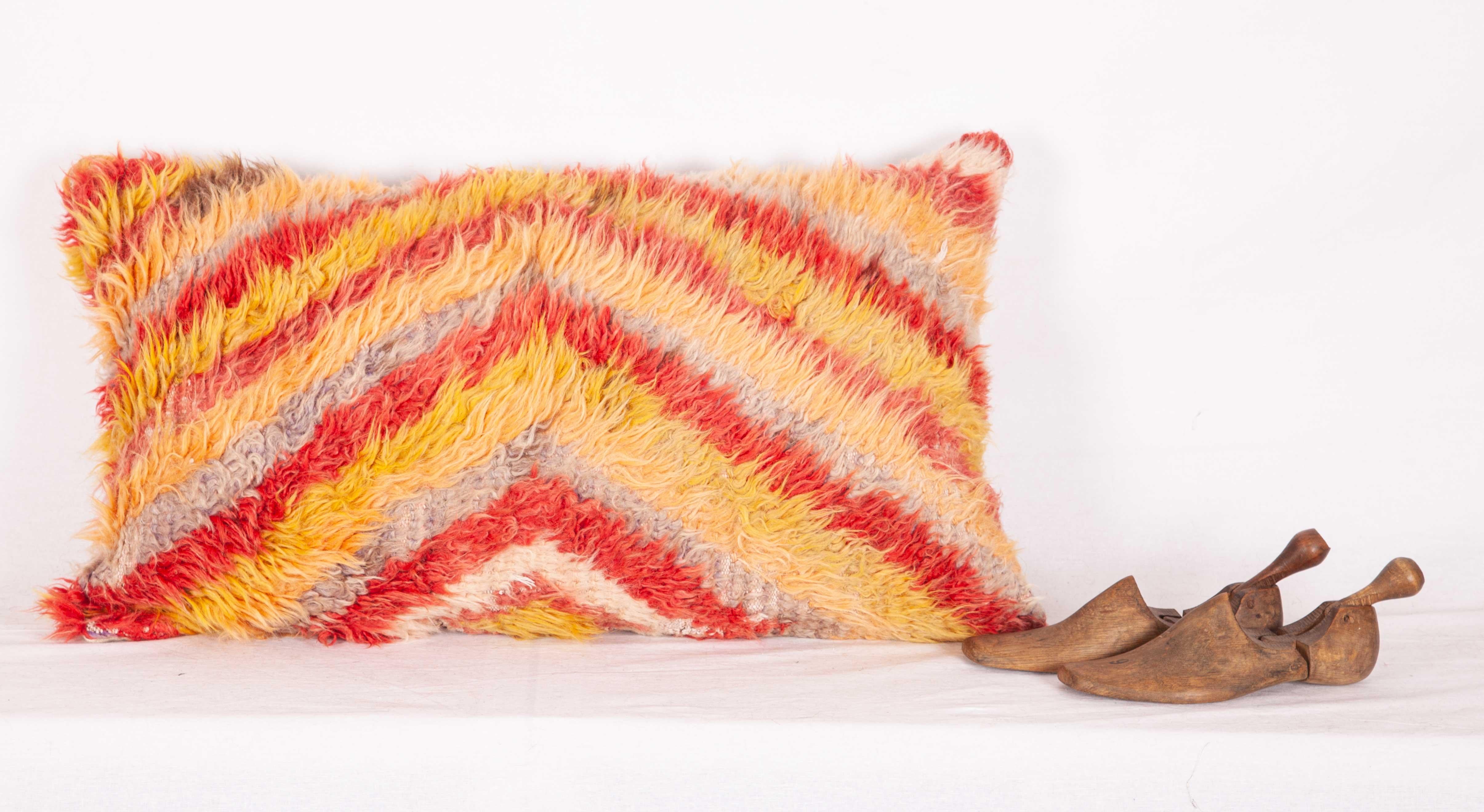 Hand-Woven Tulu Pillow Case Fashioned from a Mid-20th Century Tuklu Rug For Sale