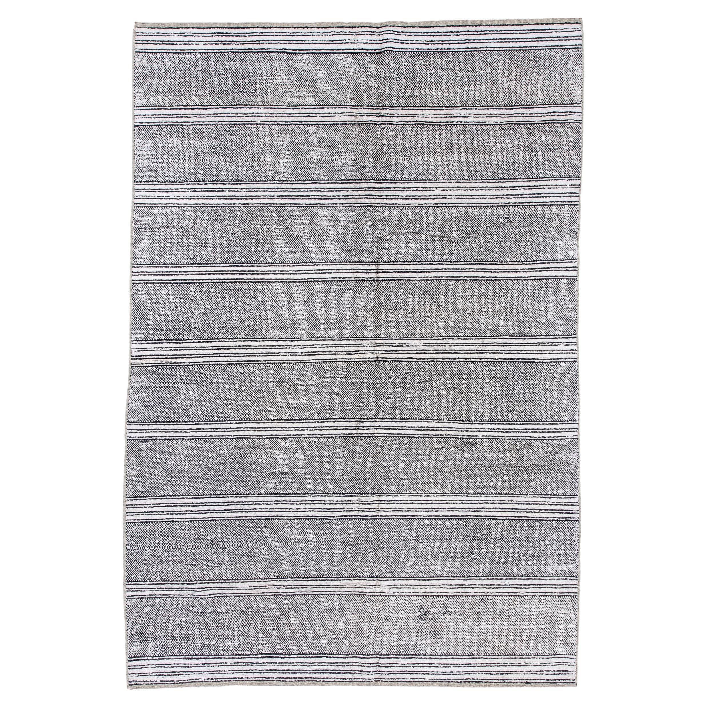 Tapis Tulu Gris Multi-rayures Heather Hues