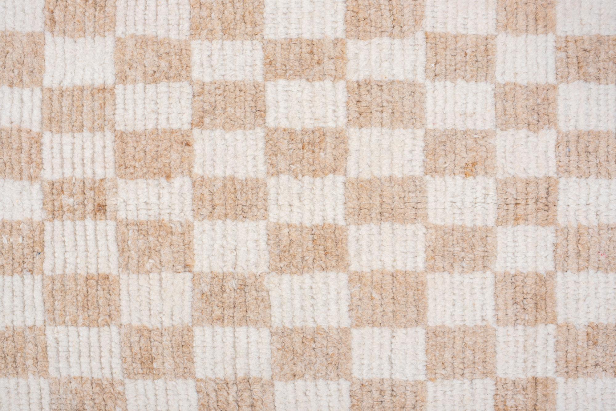 Quadratischer Tulu-Teppich mit Schachbrett-Muster (Handgeknüpft) im Angebot