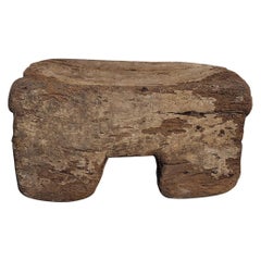 Tulum Antique Wood Wabi Sabi Stool