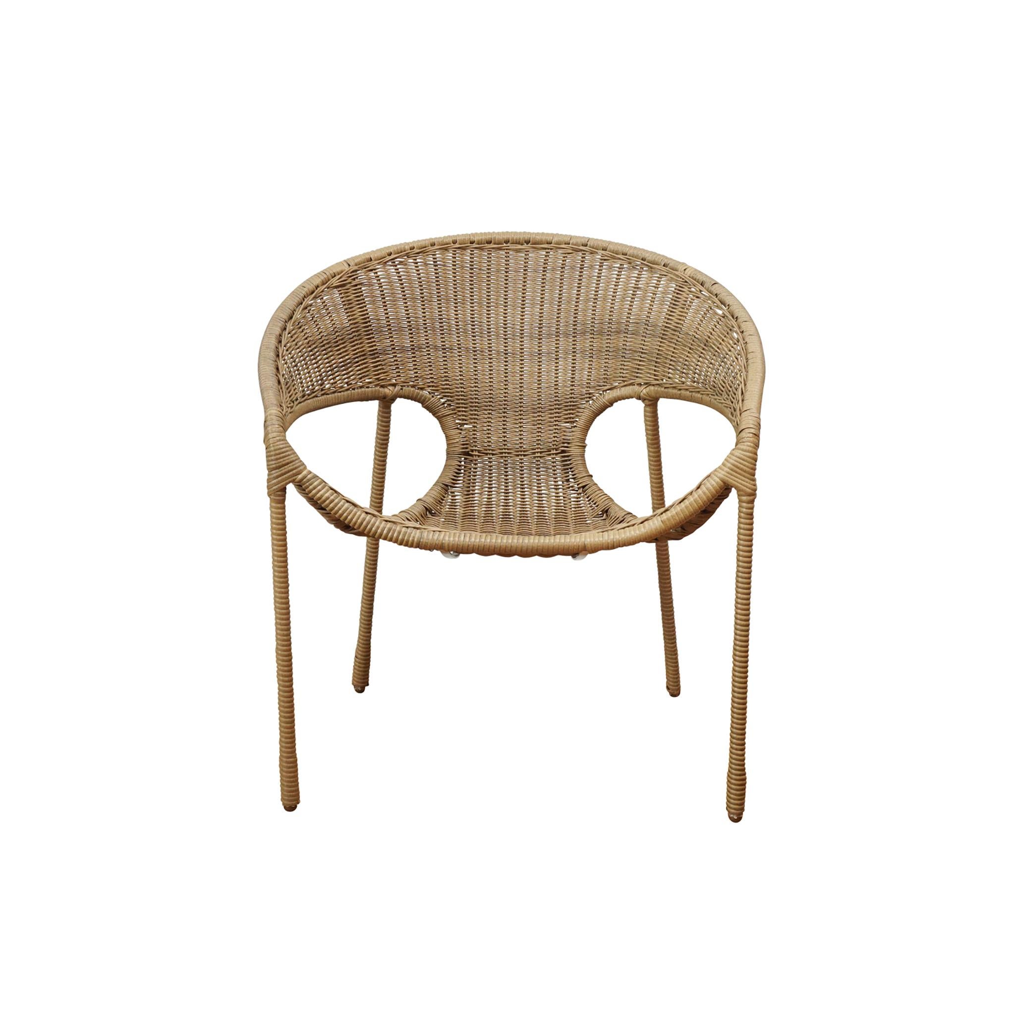 Silla de comedor tejida para exterior Tulum NEGRO Mexicano en venta