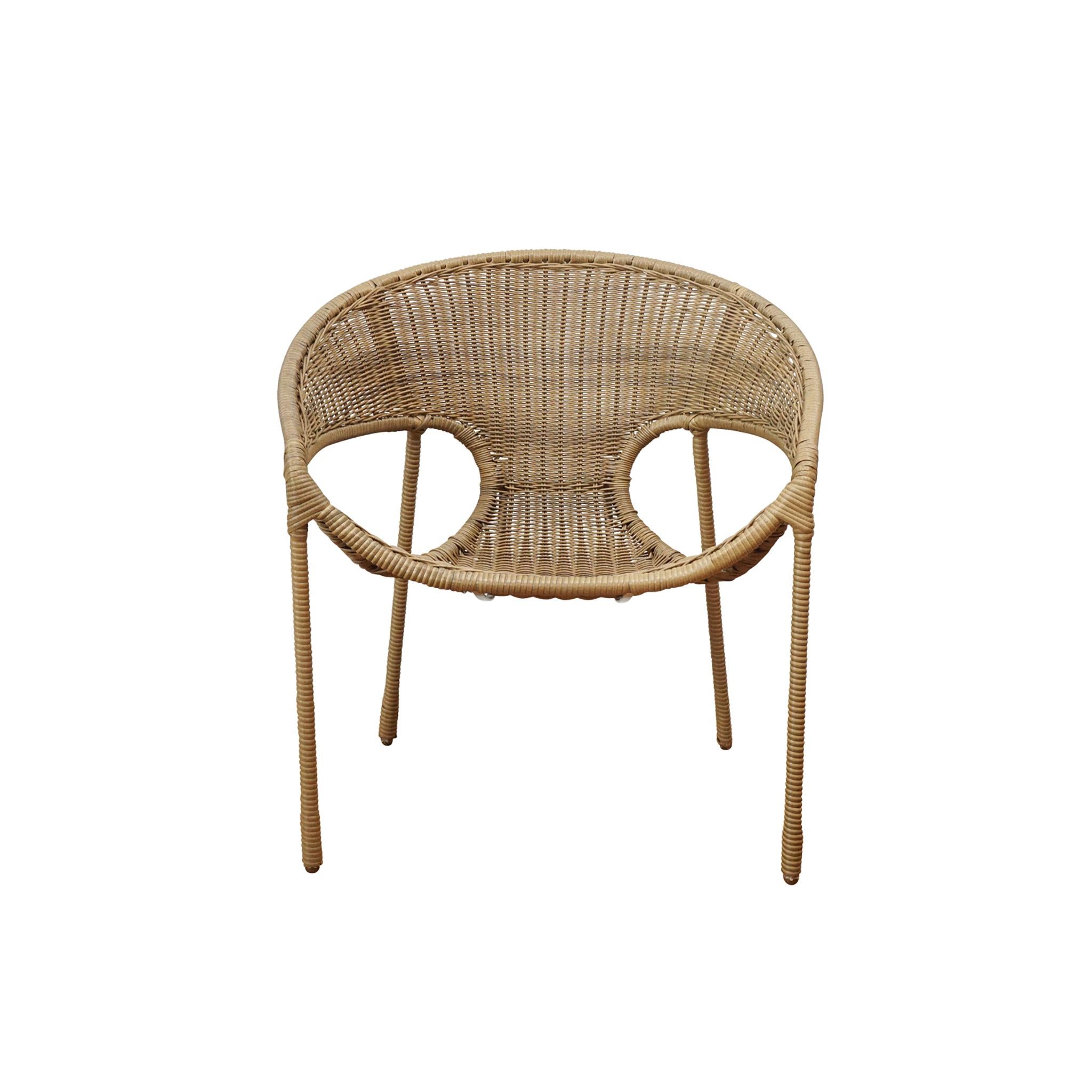 Modern Tulum Outdoor Woven Dining Chair NATURAL  For Sale