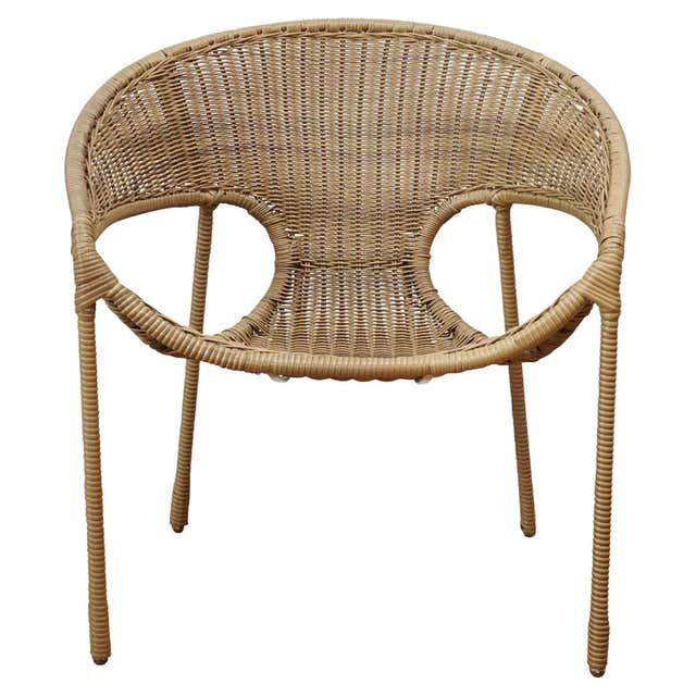 Outdoor Woven Rope Armchair in Solid Teak For Sale at 1stDibs | rope ...