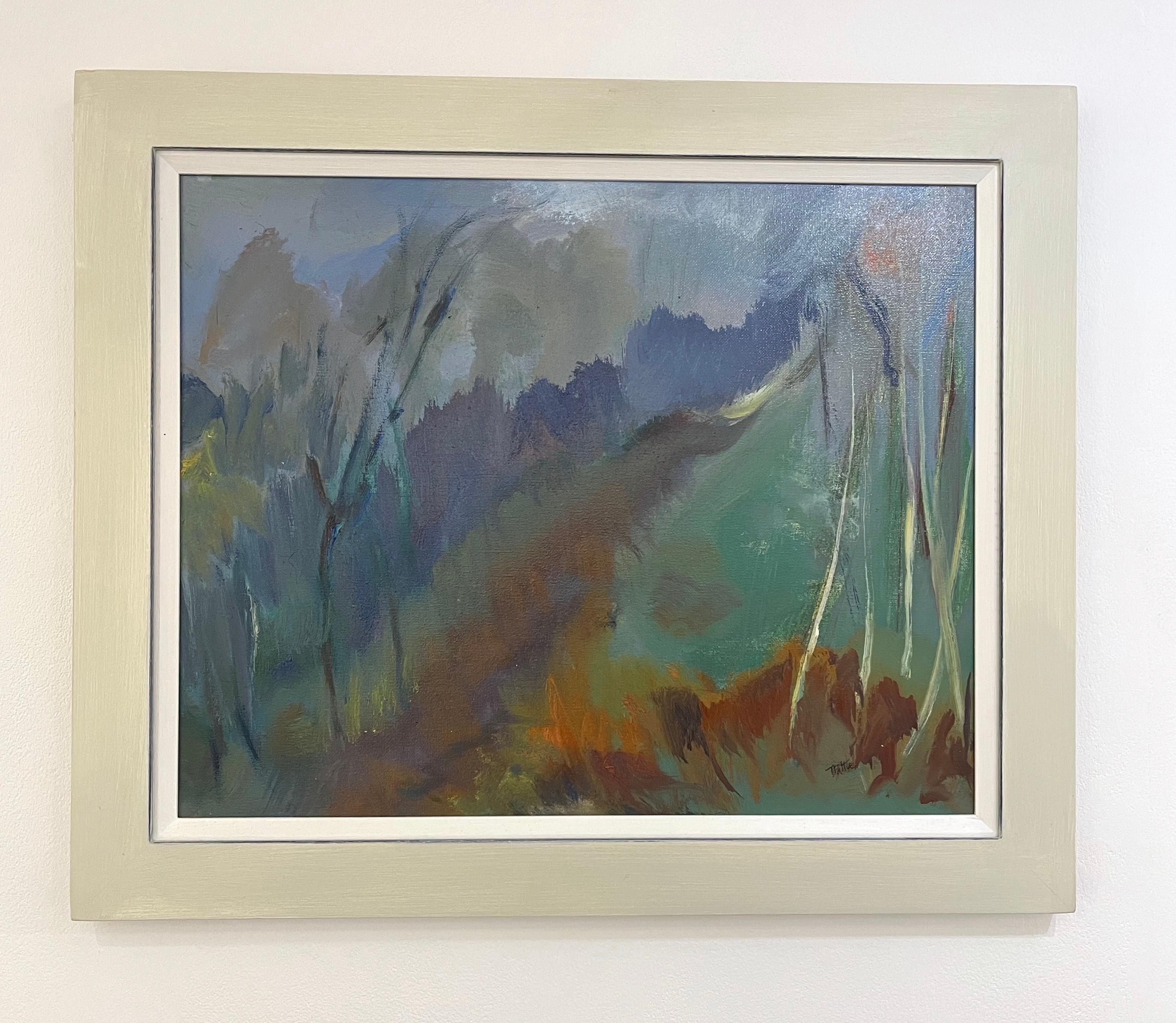 Tuëma Pattie. 'A Soft Day'  Oil on canvas. 39.5 x 49.5 cm (image) 51 x 61.5 cm (frame). 2020