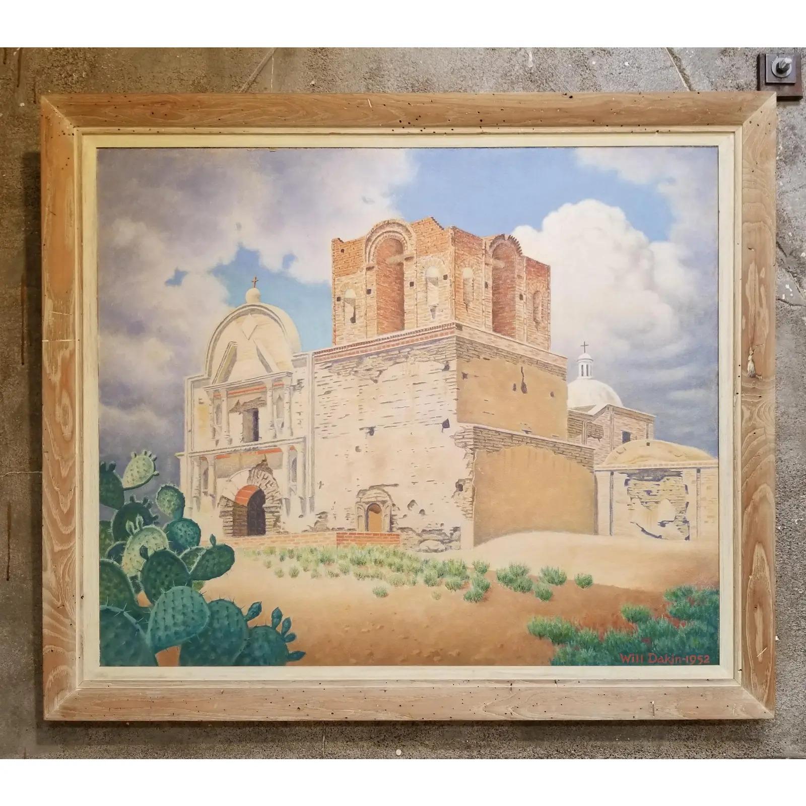 American Tumacacori Mission Painting by William Norris Dakin For Sale