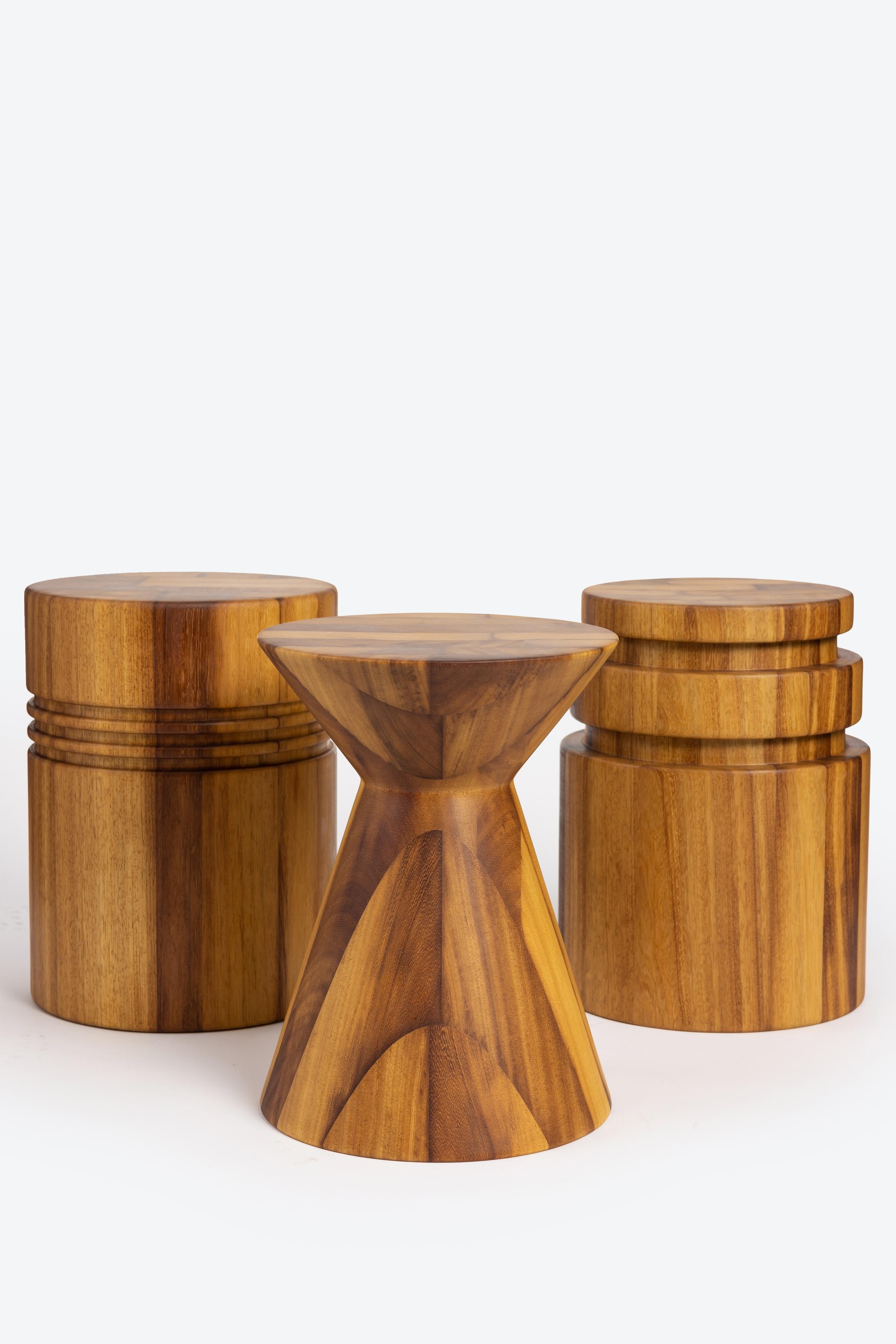 Contemporary Tumbak Stool / Side Table For Sale