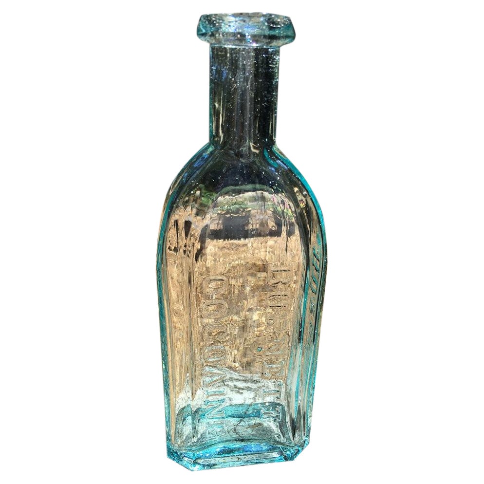 Tumbled, 1880's Antique Burnett's Cocaine Hair Tonic, Boston! Crude! Super!! For Sale