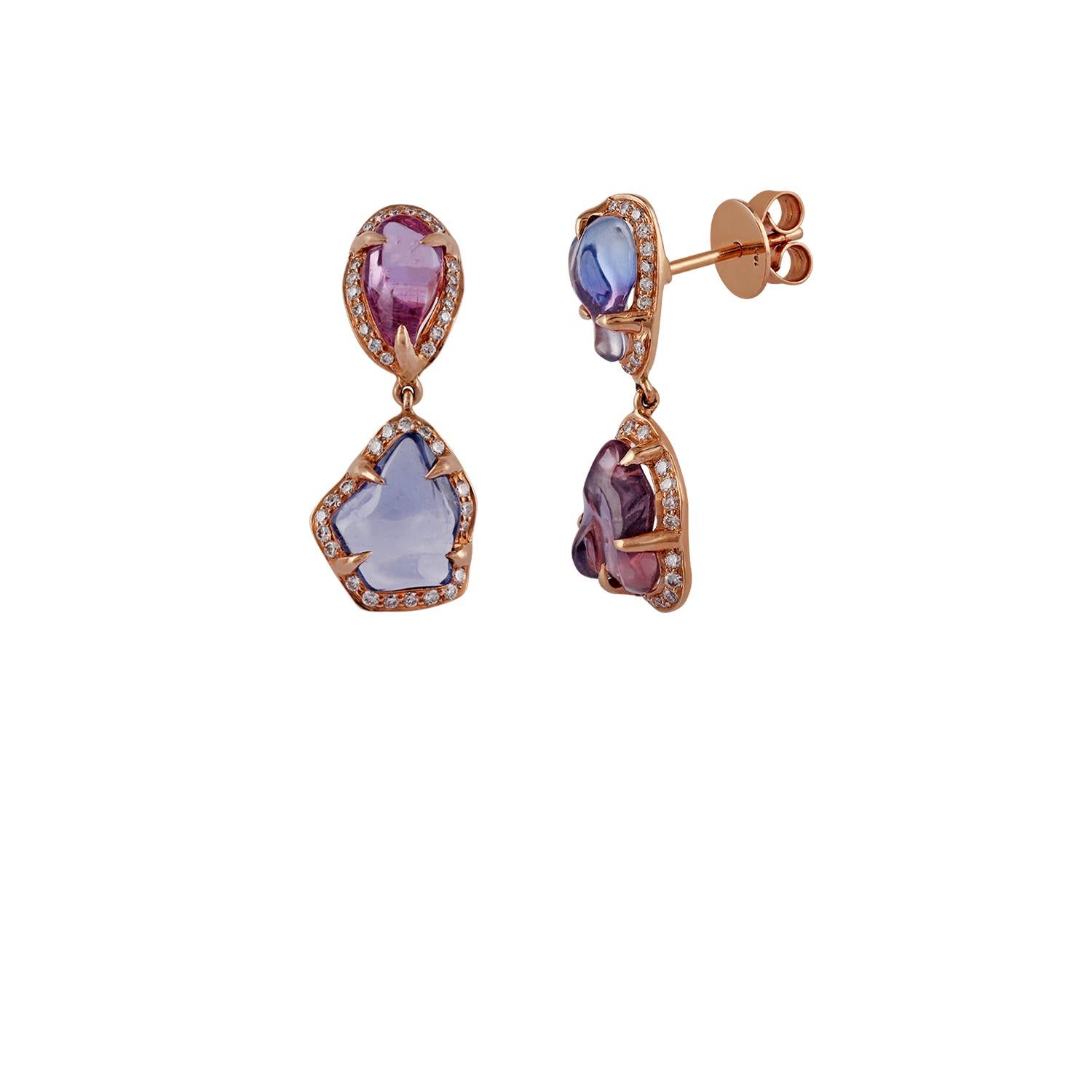 multi diamond earrings