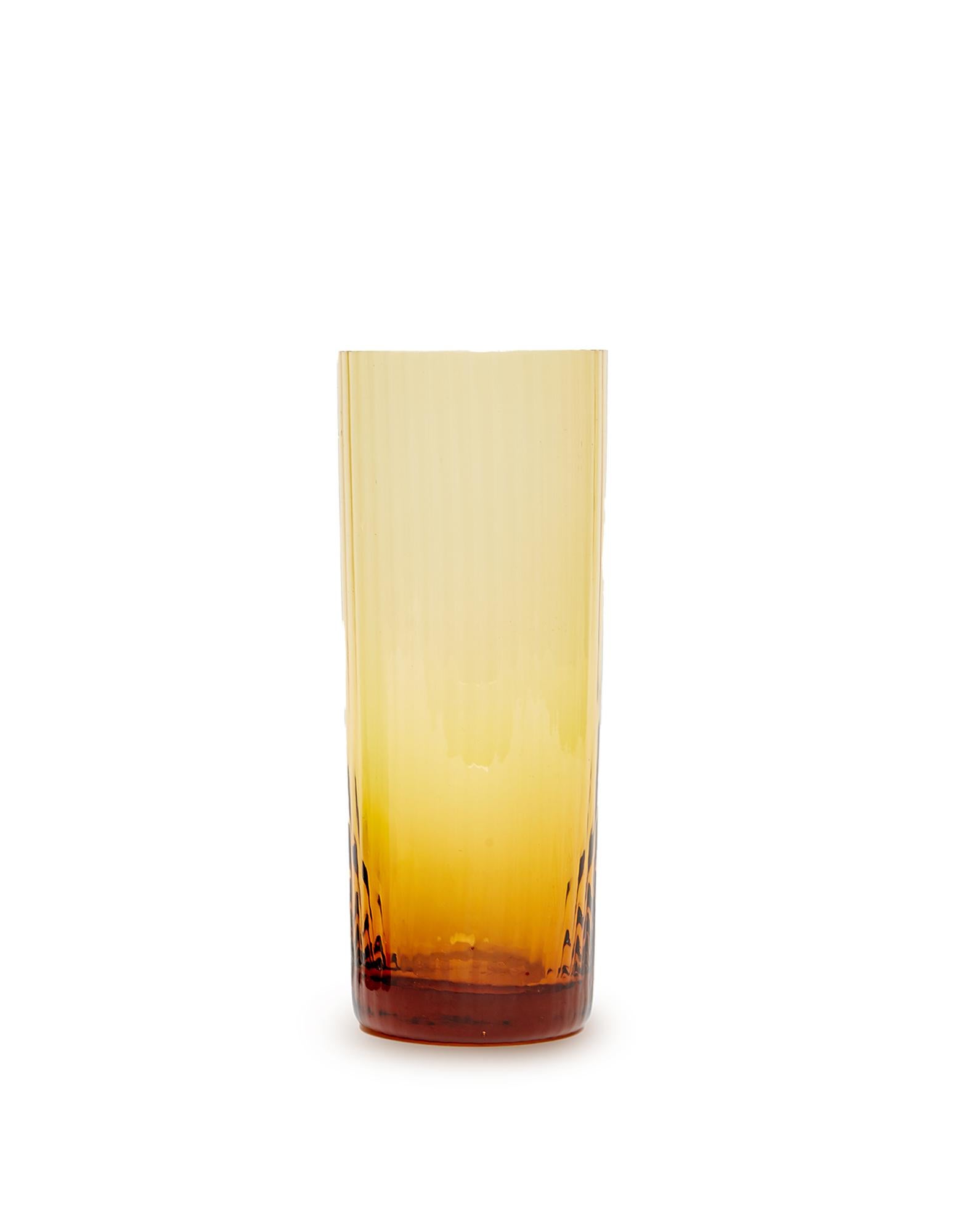 We imagine these rainbow Murano tumblers casting colorful shadows across your dreamy al fresco dinner table in the setting sun. The slender shape is perfect for a long, cool, drink - we’re thinking Aperol spritz, G&Ts, seltzers, that kind of thing.