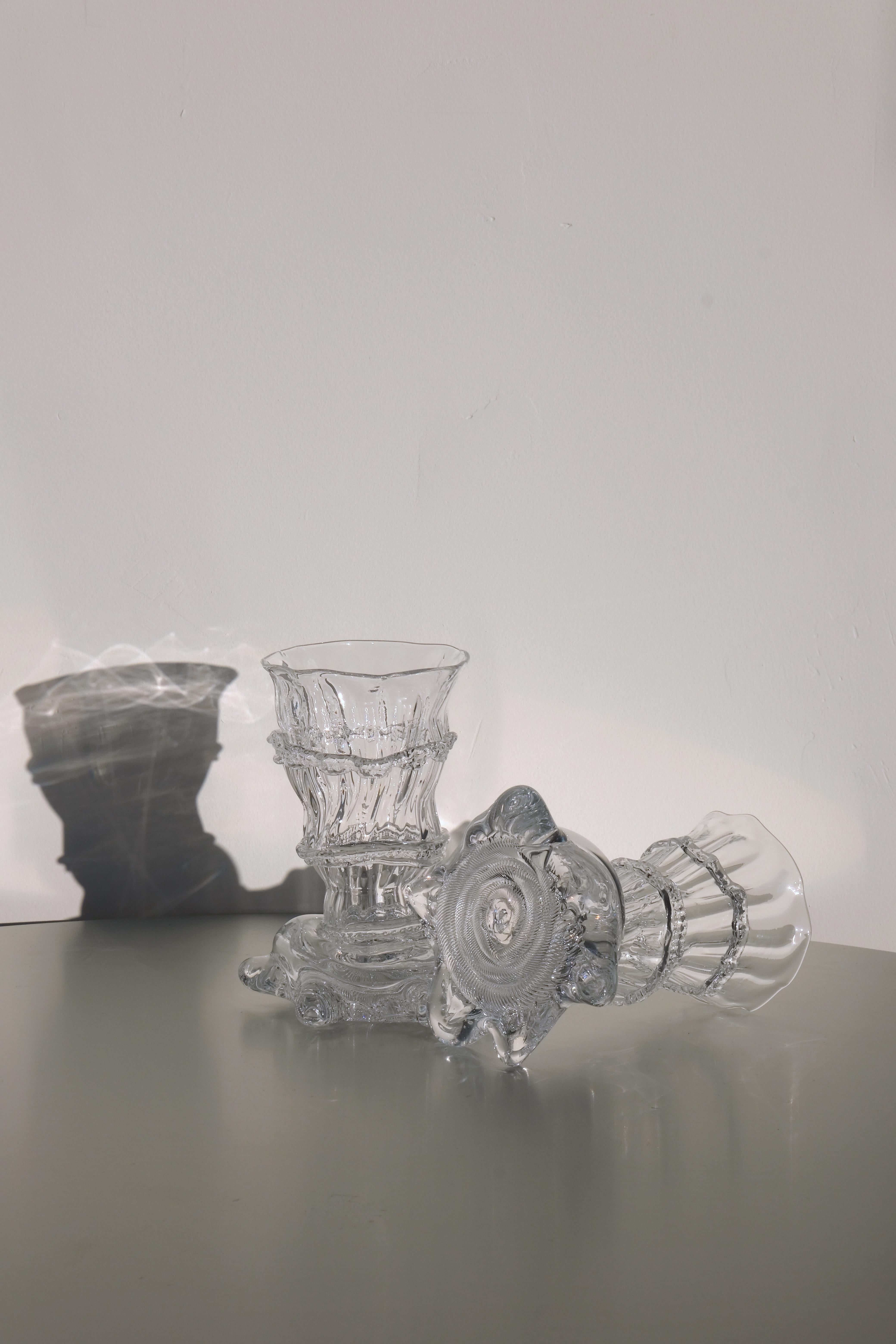 All of the glassware is mouth blown by Alexander Kirkeby in Denmark.
Every piece is therefore unique and will differ slightly in size and decoration. Made of lead-free crystal glass.

Alexander Kirkeby is a glassblower
and designer working within