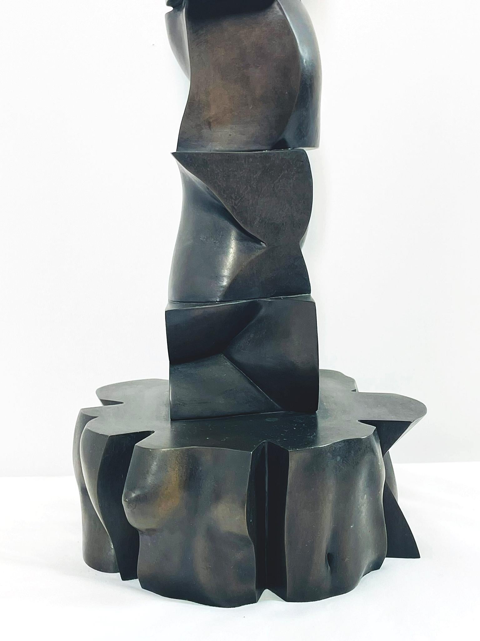 Fin du 20e siècle Sculpture en bronze 
