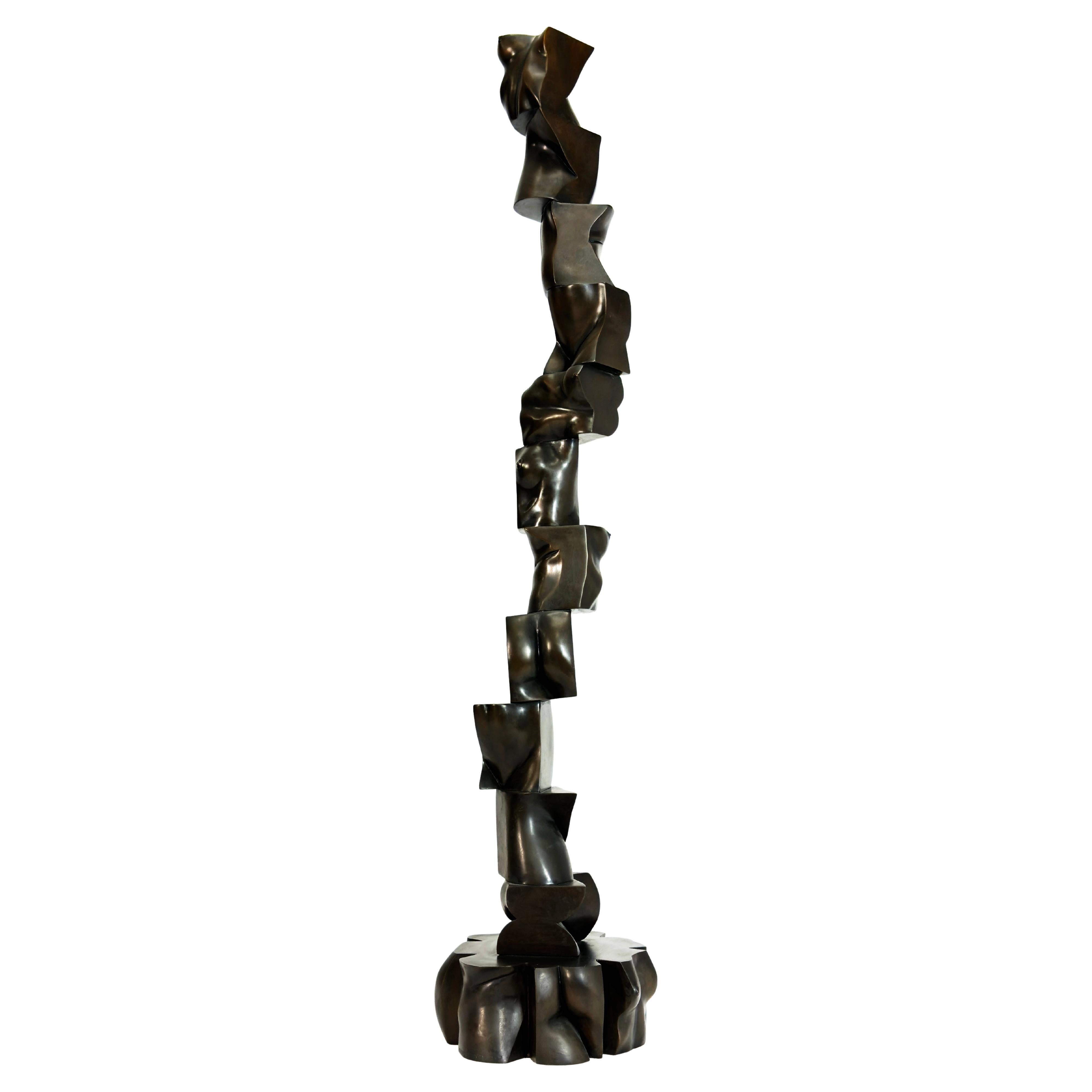 Sculpture en bronze "Tumbling Blocks" de Tanya Ragir, signée et numérotée 1/9, 1999 en vente