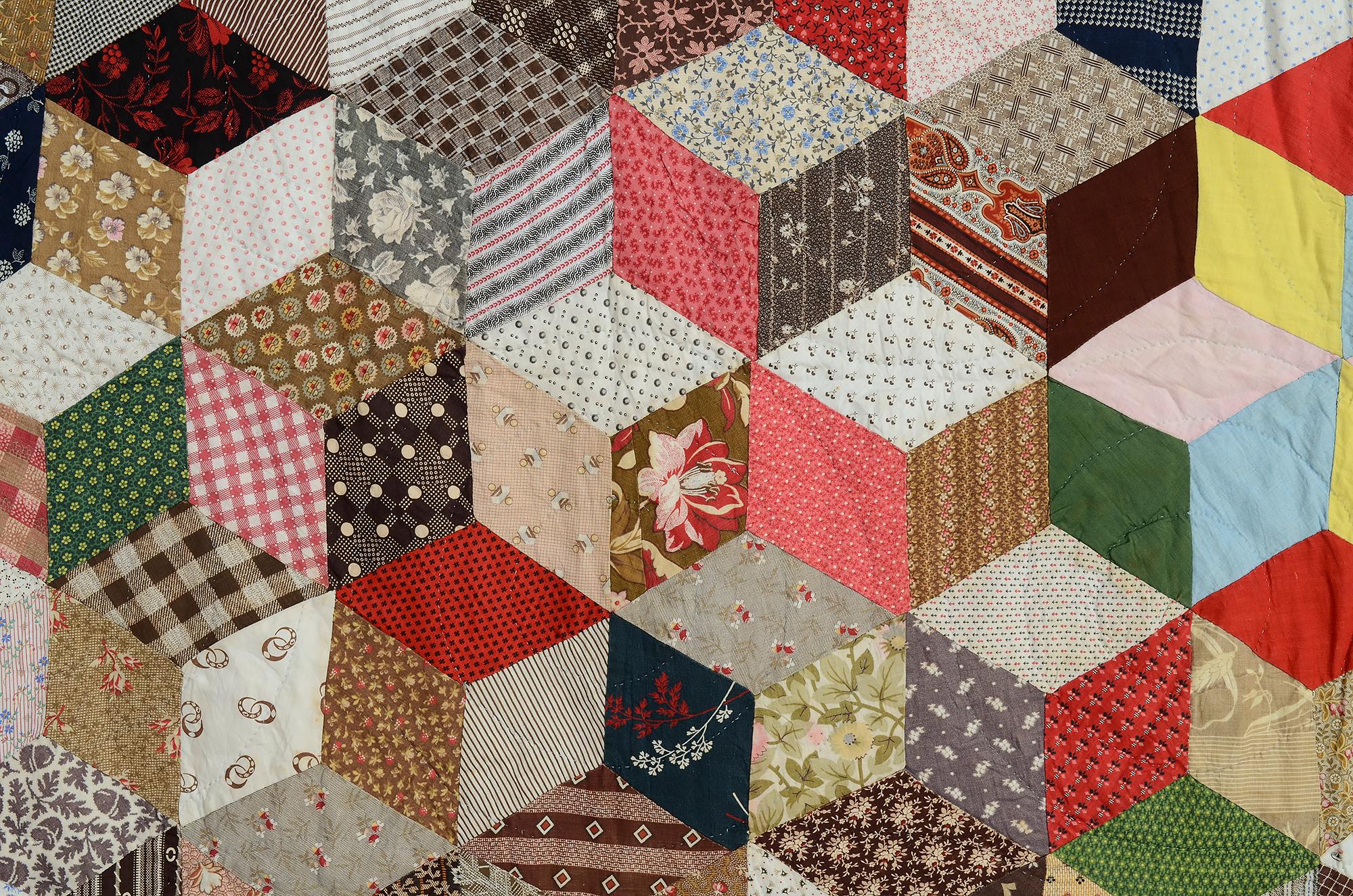 Country Tumbling Blocks Quilt