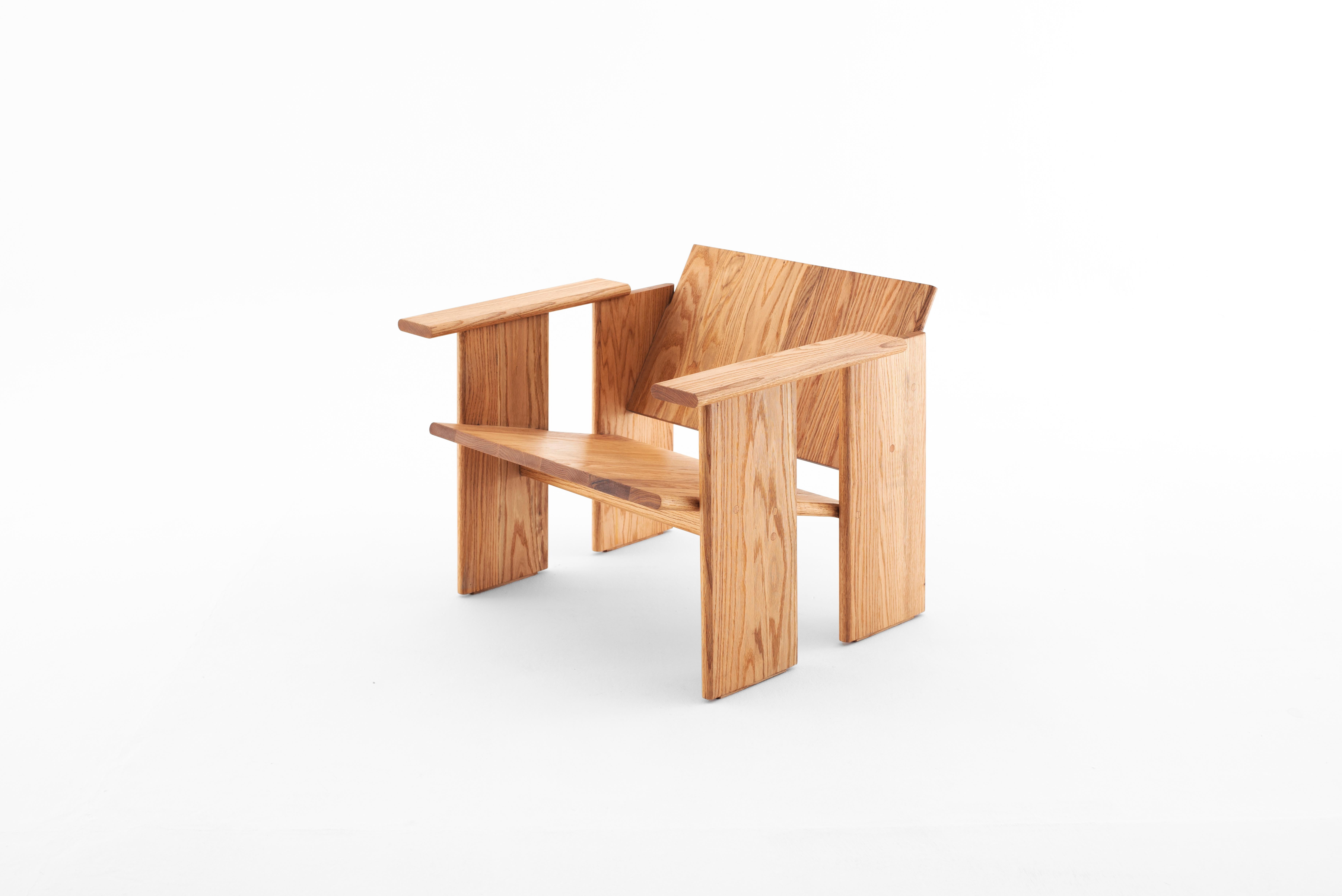 Wood Tumbona Alza, Mexican Contemporary Lounge Chair by Emiliano Molina for Cuchara For Sale
