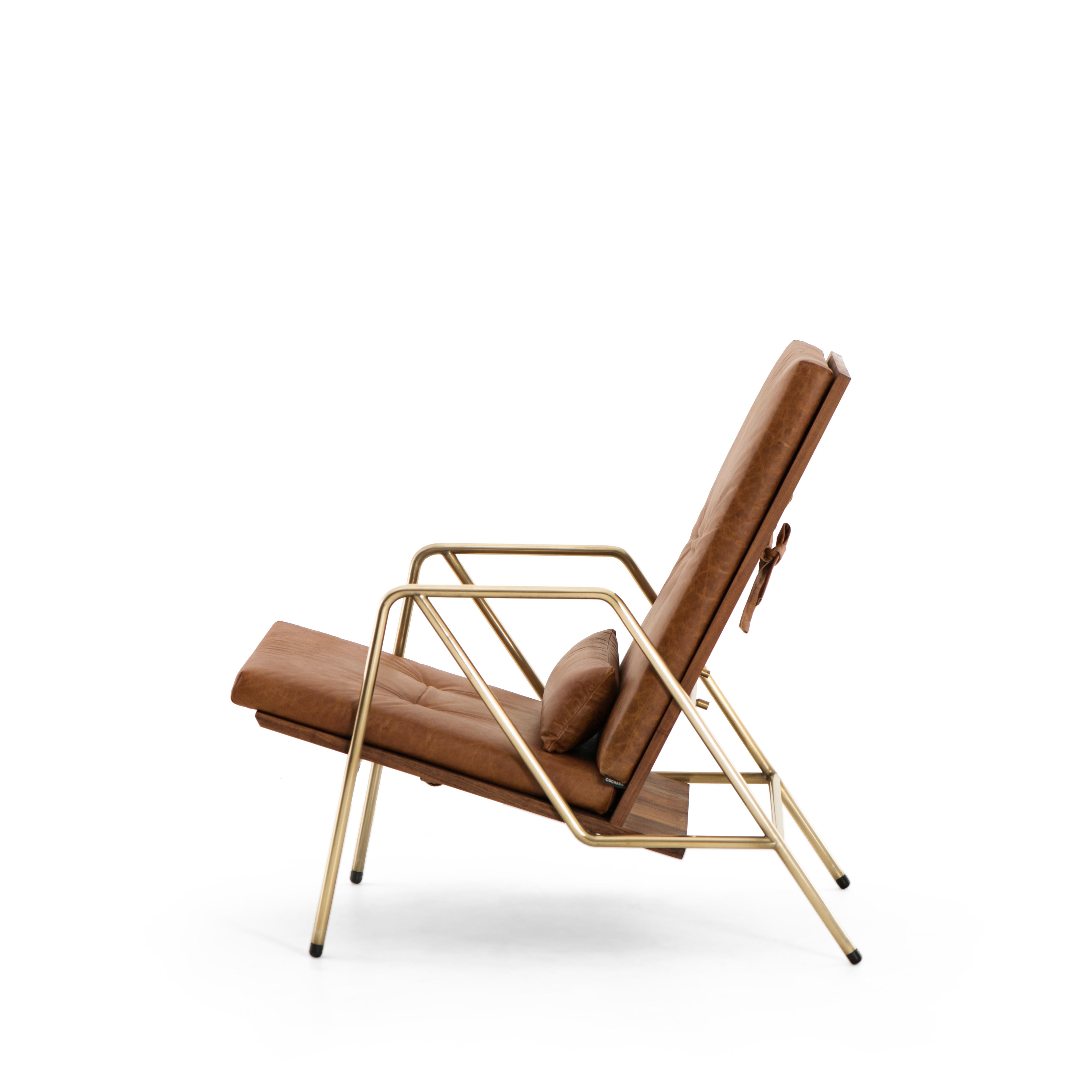 Modern Tumbona Duna, Mexican Contemporary Lounge Chair by Emiliano Molina for Cuchara For Sale