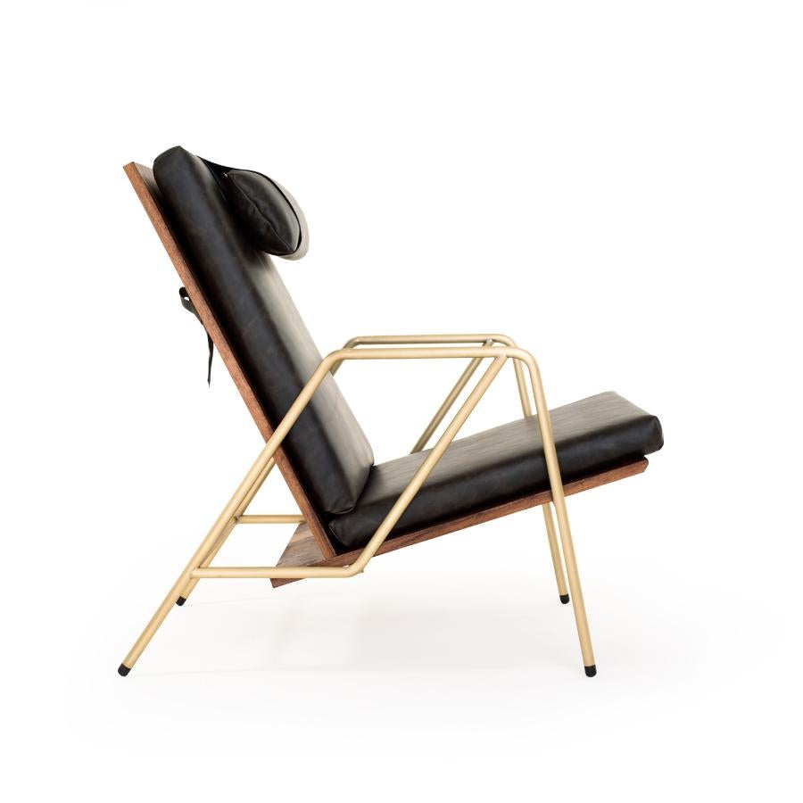 Metalwork Tumbona Duna, Mexican Contemporary Lounge Chair by Emiliano Molina for Cuchara For Sale