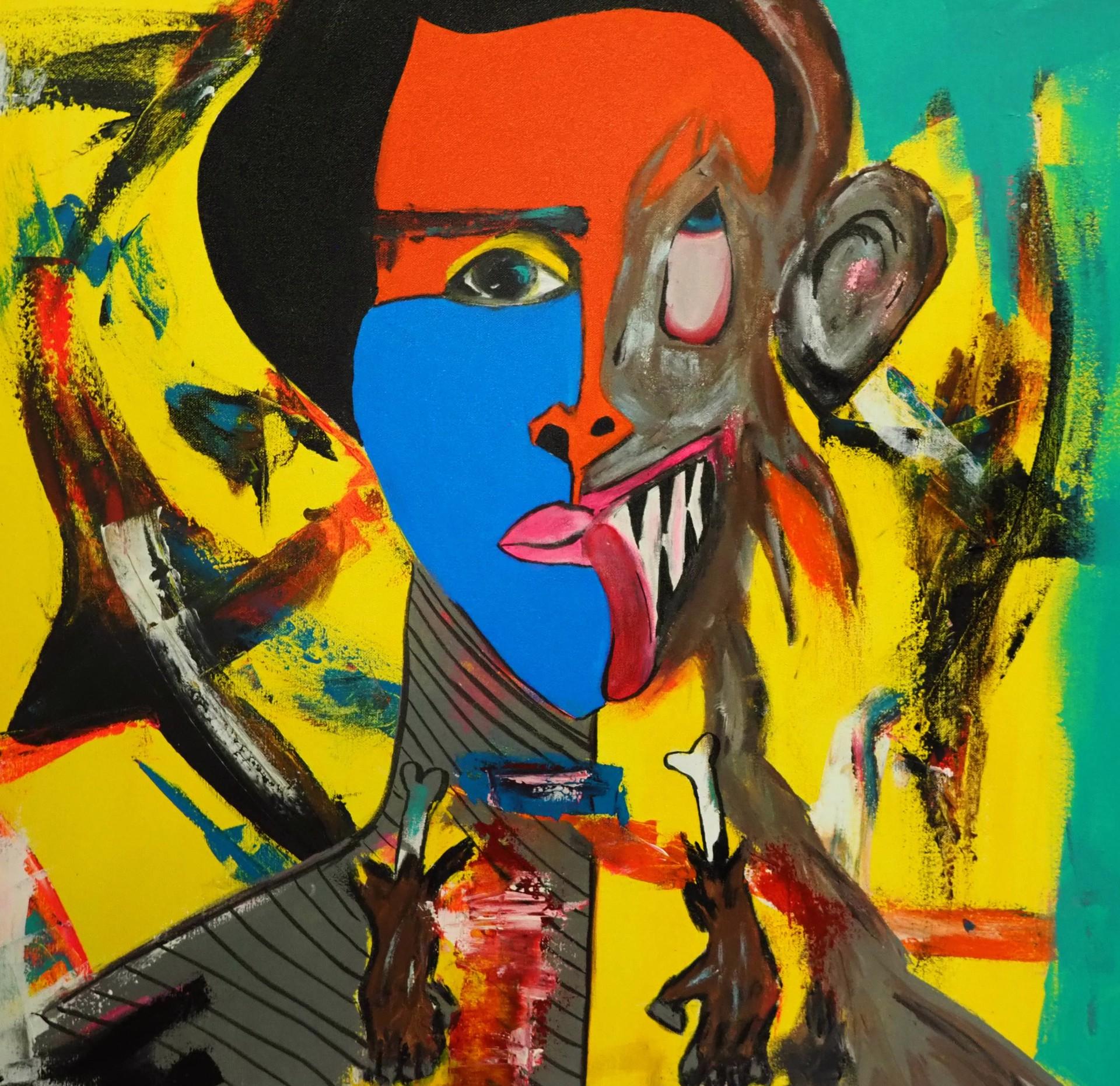 Porträt Serie V – Painting von Tumelo Michael Moloi