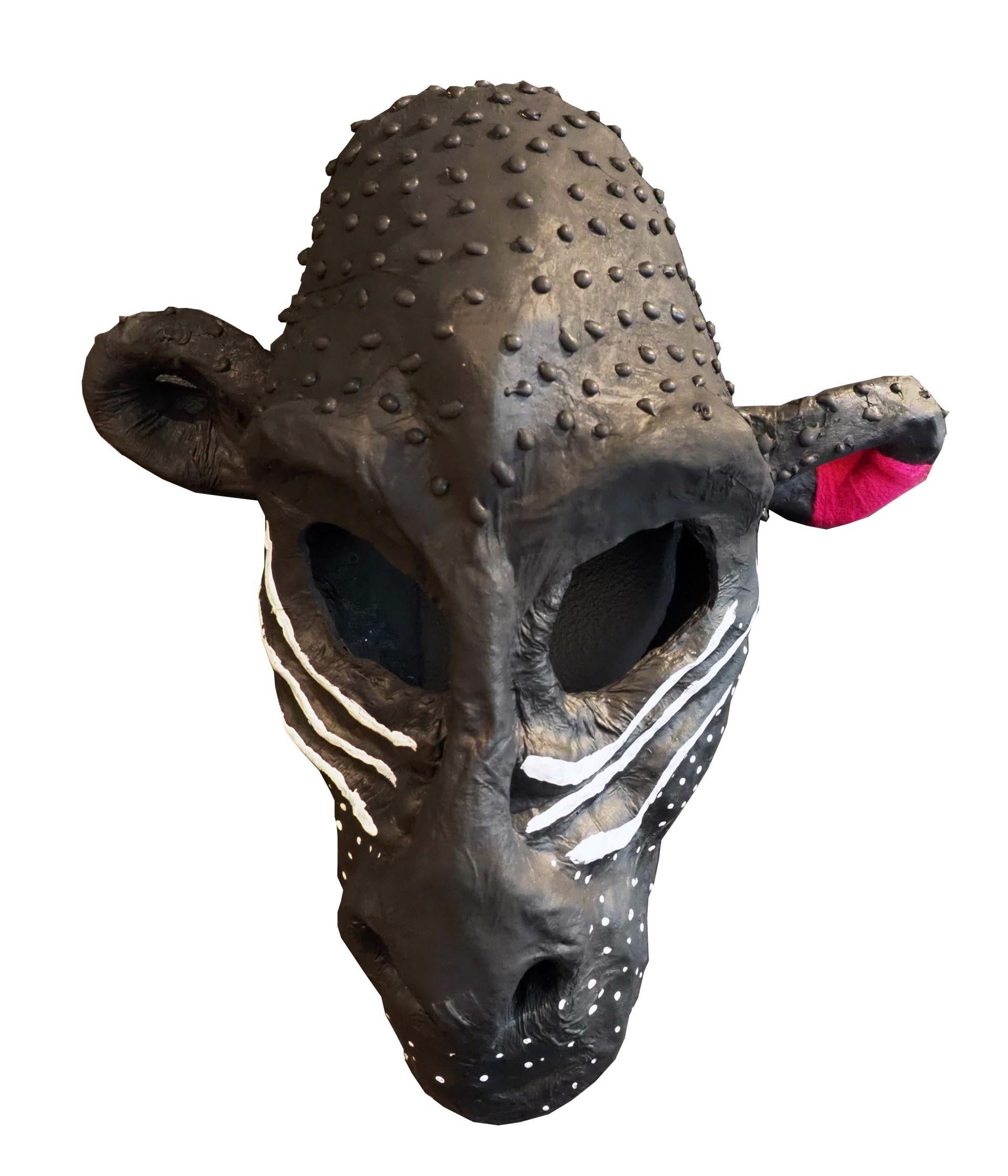 Mask #3 - Sculpture by Tumelo Michael Moloi