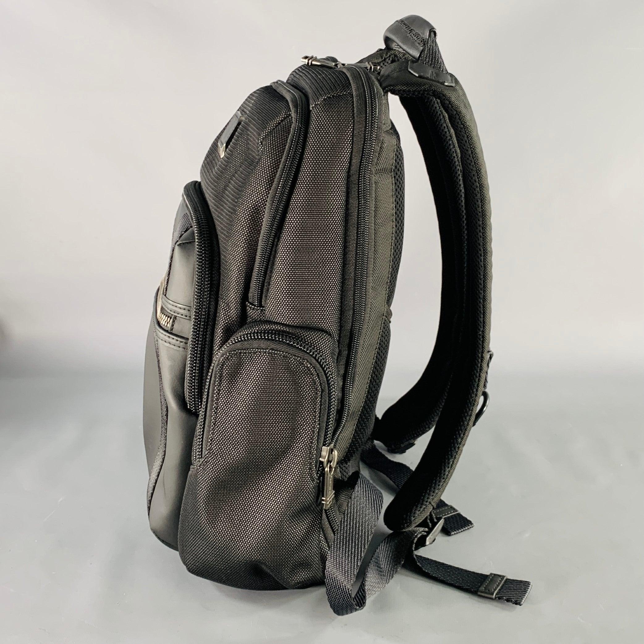 TUMI Alpha Bravo Search Black Metallic Nylon Backpack 1