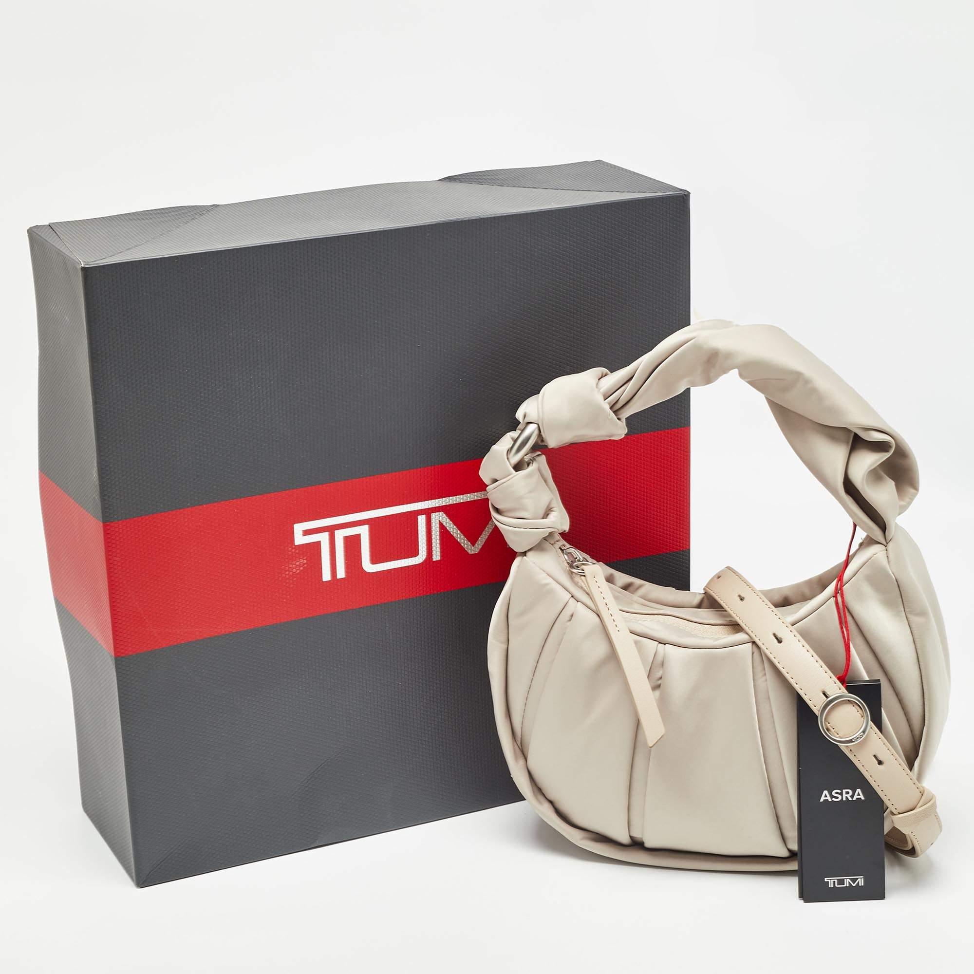 TUMI Bolsa Crossbody Asra Pequeña Nylon Beige 5