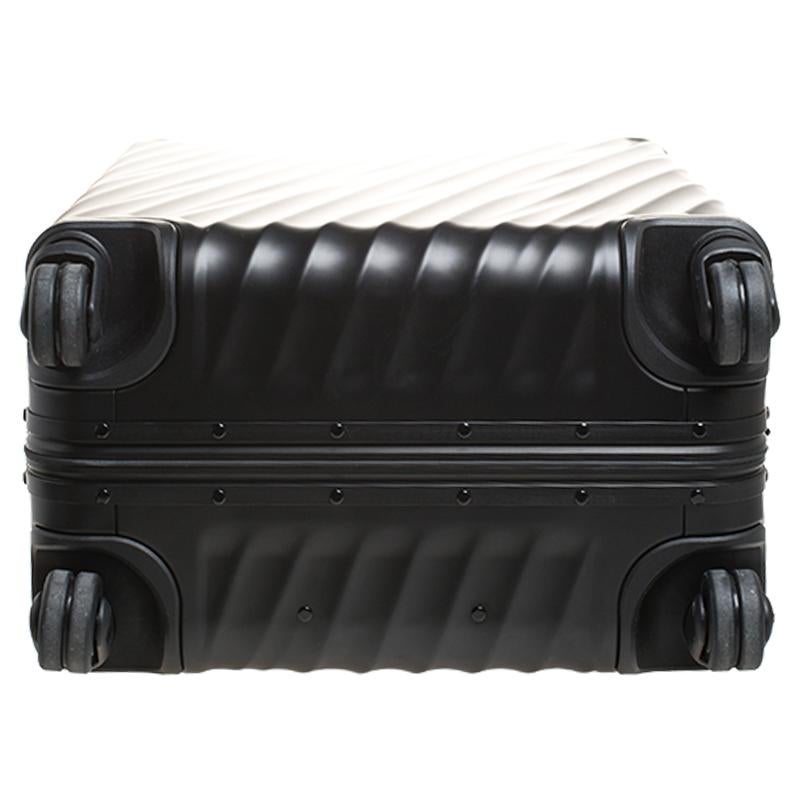Tumi Black Aluminum 4 Wheel Short Trip Packing Case 19 Degrees Luggage 1