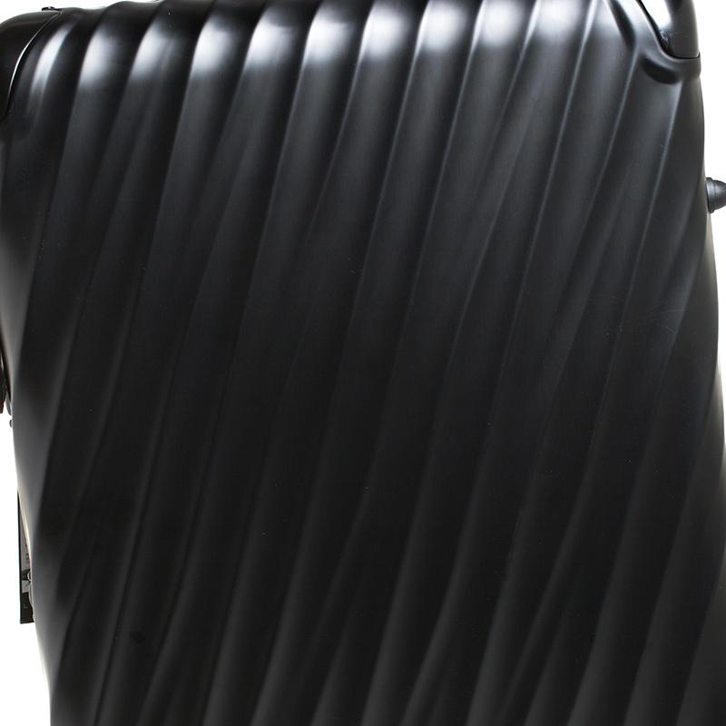 Tumi Black Aluminum 4 Wheel Short Trip Packing Case 19 Degrees Luggage 2